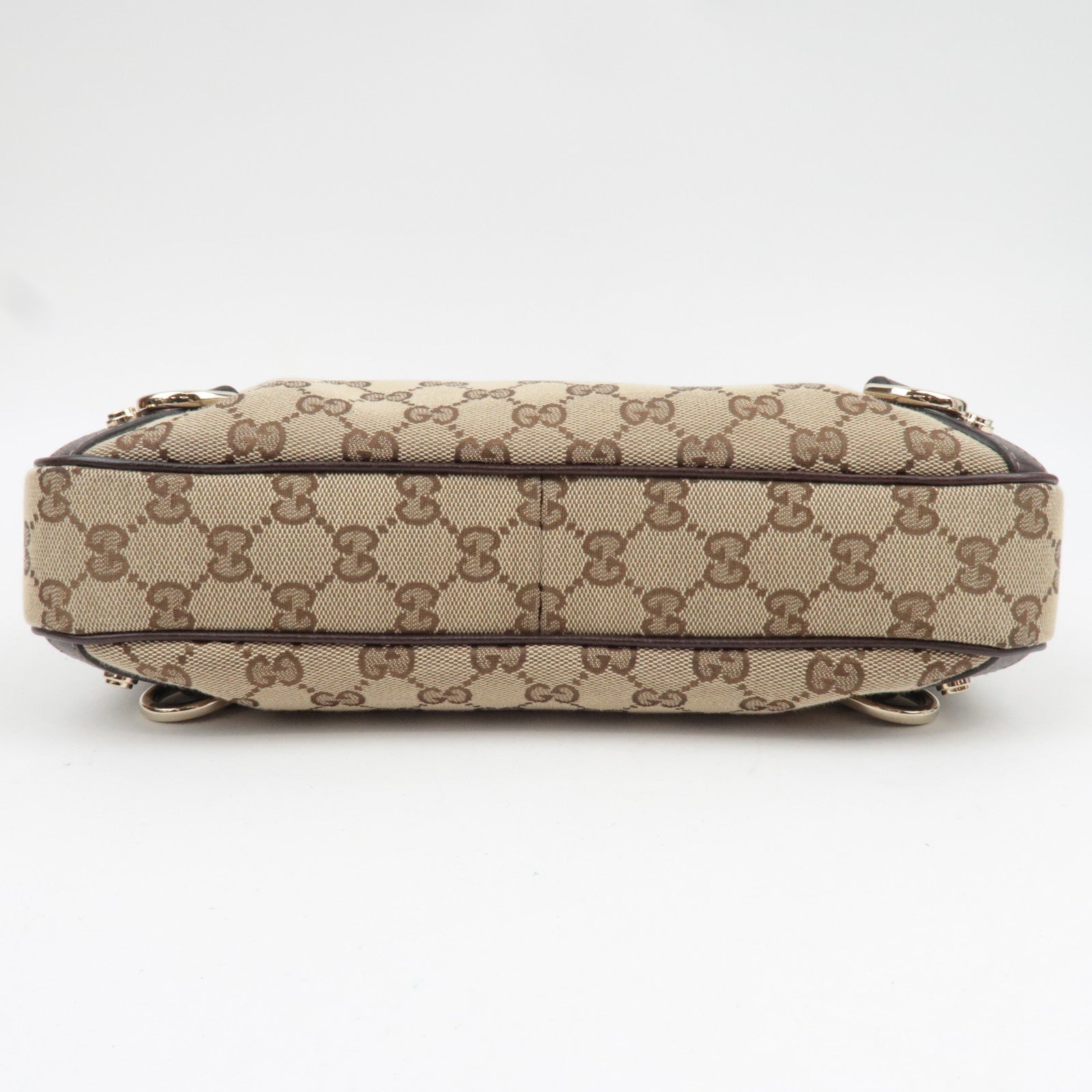 GUCCI Abby Shoulder Bag GG Canvas Leather Beige Brown 130738 *Dust bag
