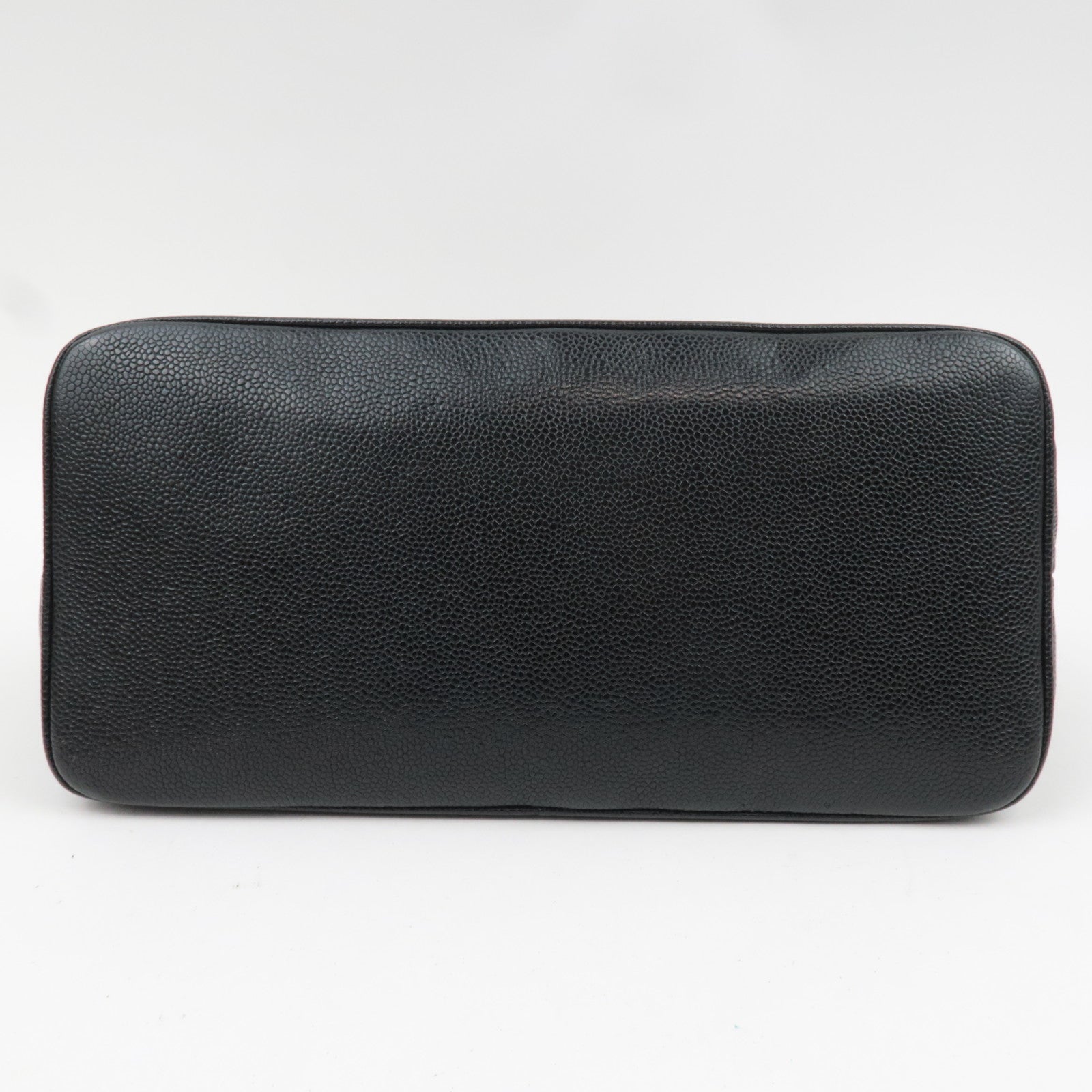 CHANEL Medallion Tote Bag Caviar Skin Black Silver HDW A01804 10031008