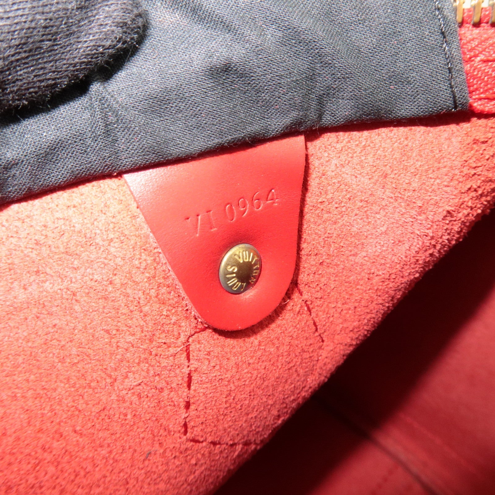 Louis Vuitton Epi Speedy 25 Handbag Castilian Red M43017 VI0964