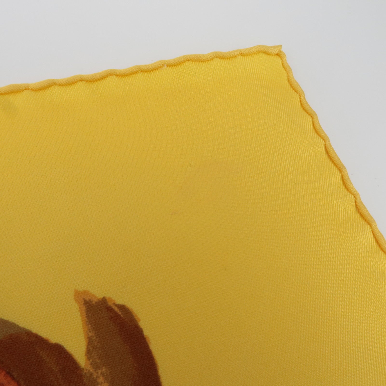 HERMES Carre 90 Scarf CONCERTO 100% Silk Yellow