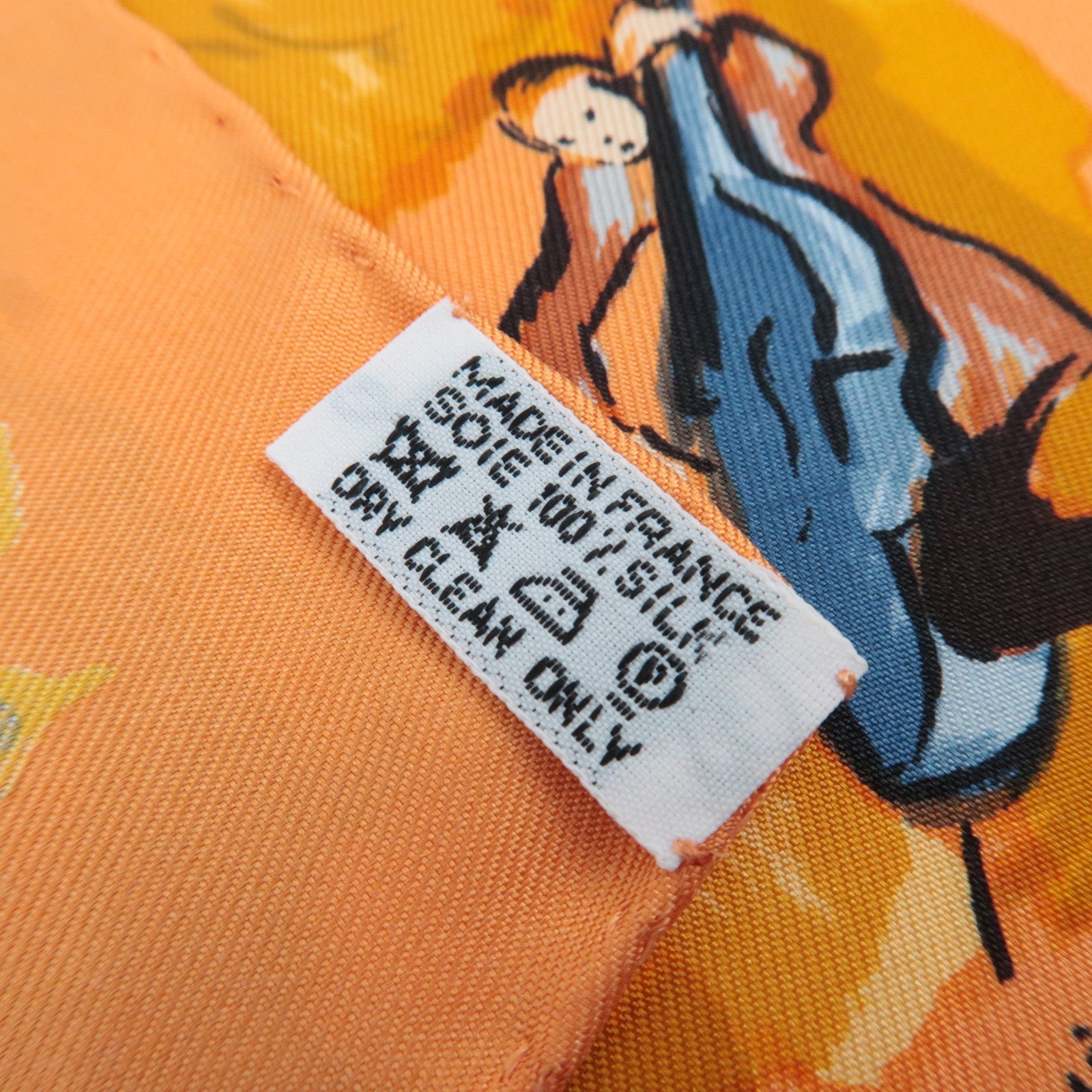 HERMES Petit Carre Carre 40 Scarf CONCERTO 100% Silk Orange