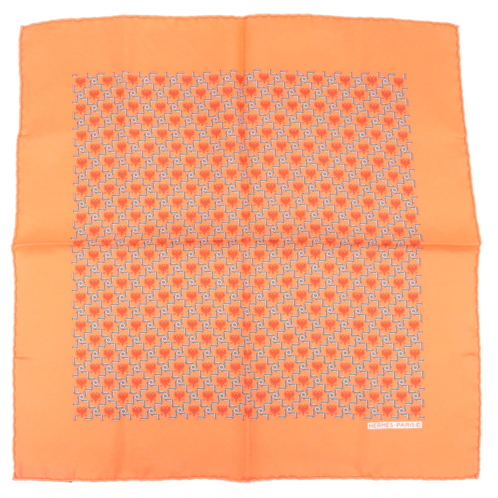 HERMES Petit Carre Carre 40 Scarf 100% Silk Pink83860