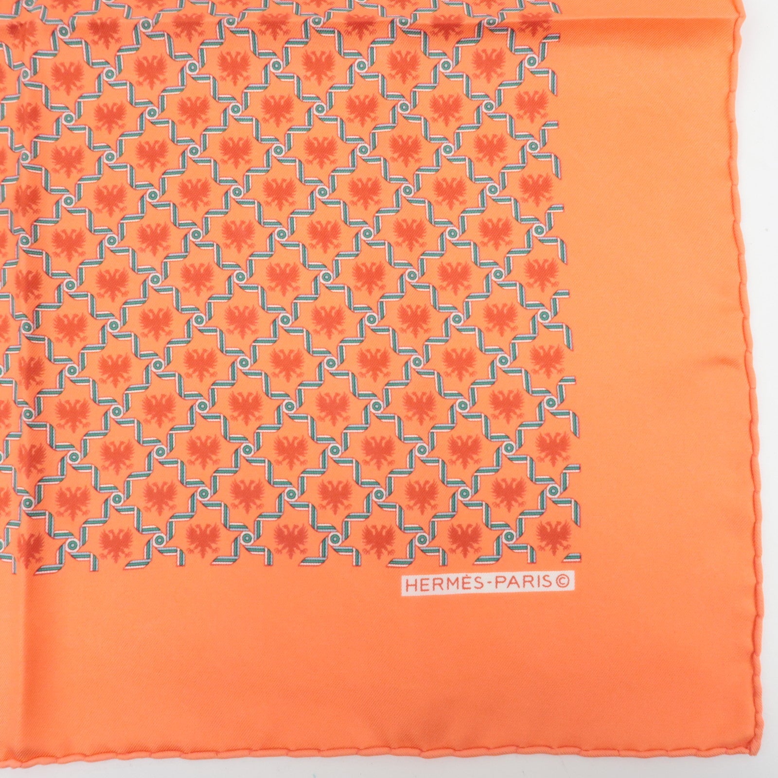 HERMES Petit Carre Carre 40 Scarf 100% Silk Pink