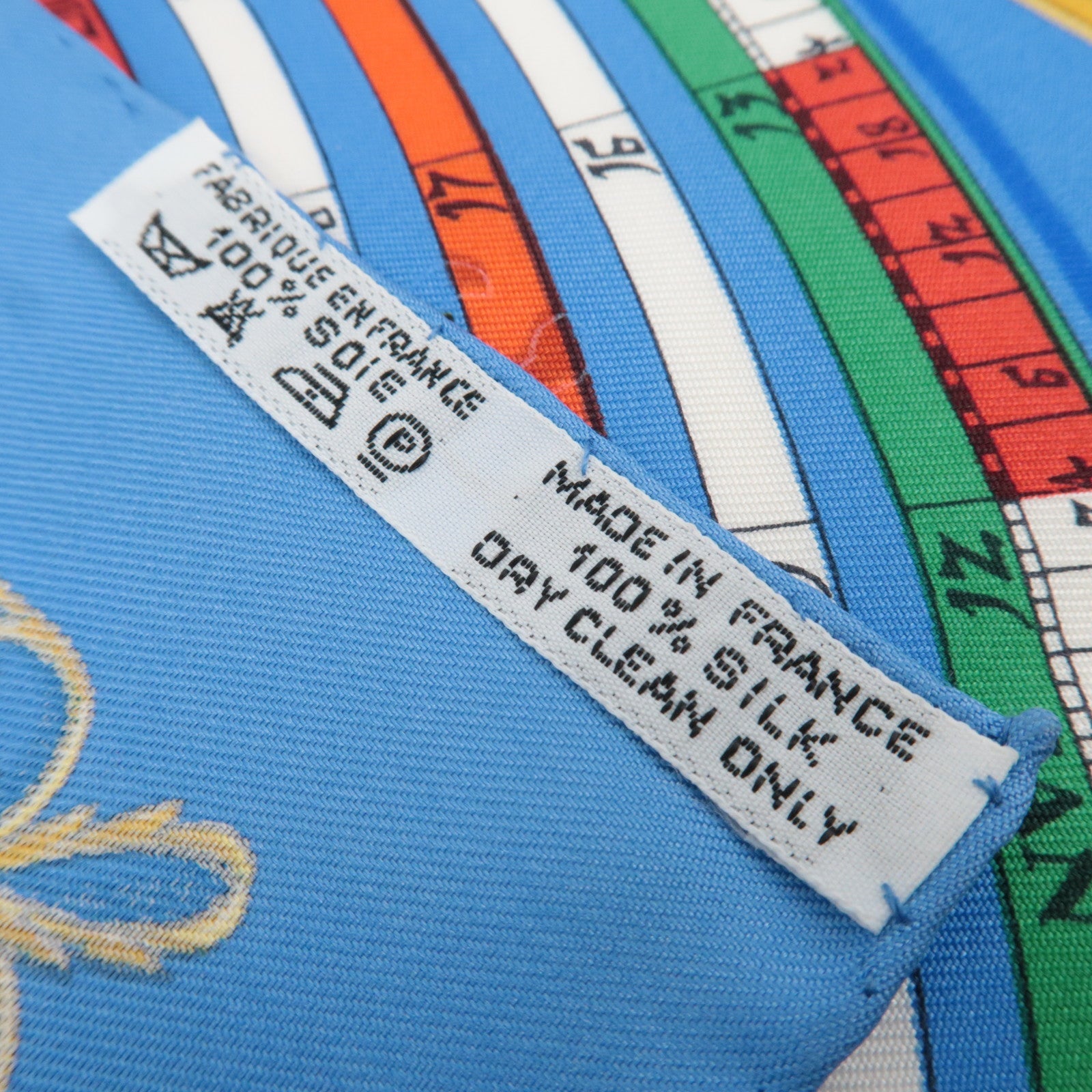 HERMES Petit Carre Carre 40 Scarf Astrology Print 100% Silk Blue