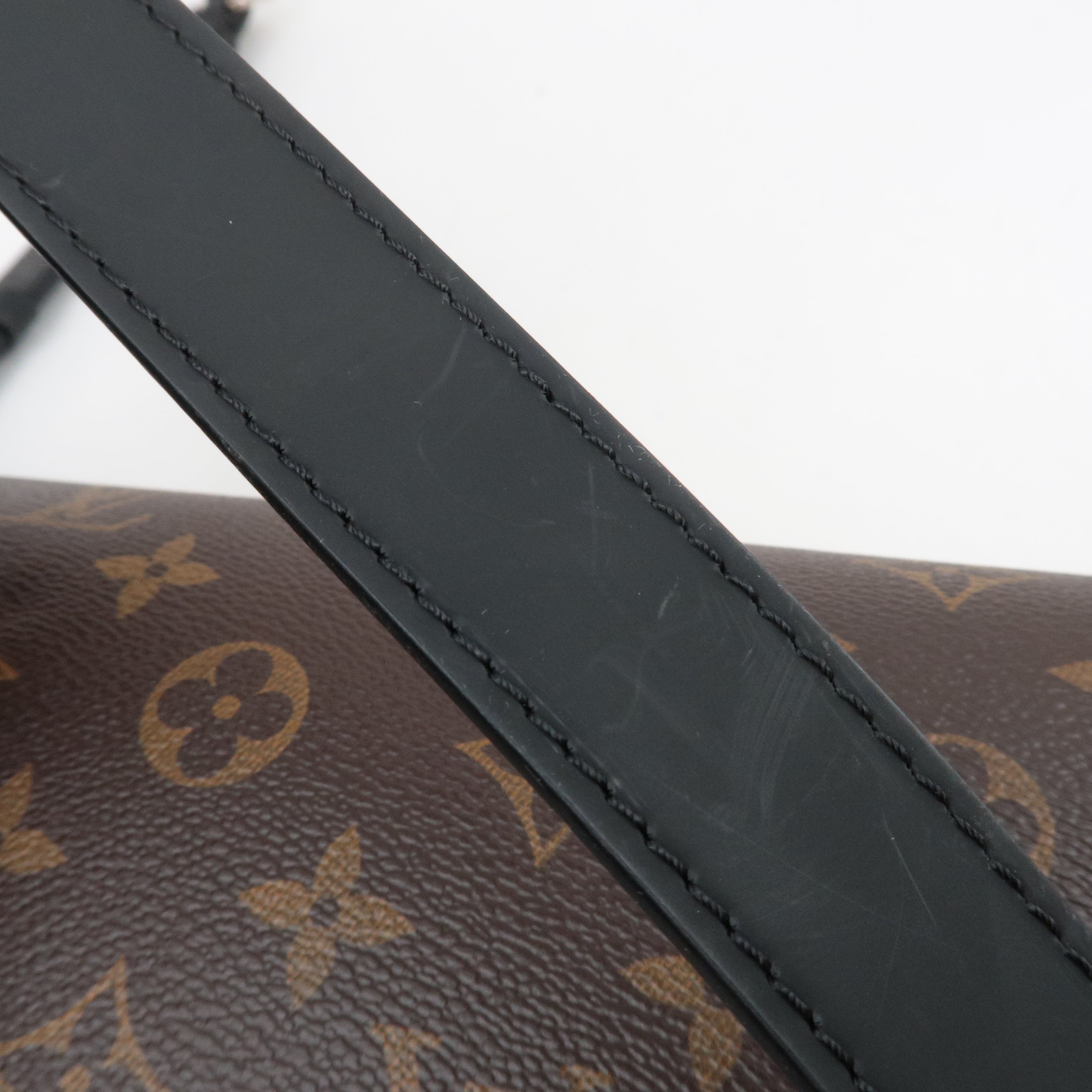 Louis Vuitton Monogram Macassar Porte Documents Jour 2Way Handbag M54019 CA4185 *Strap