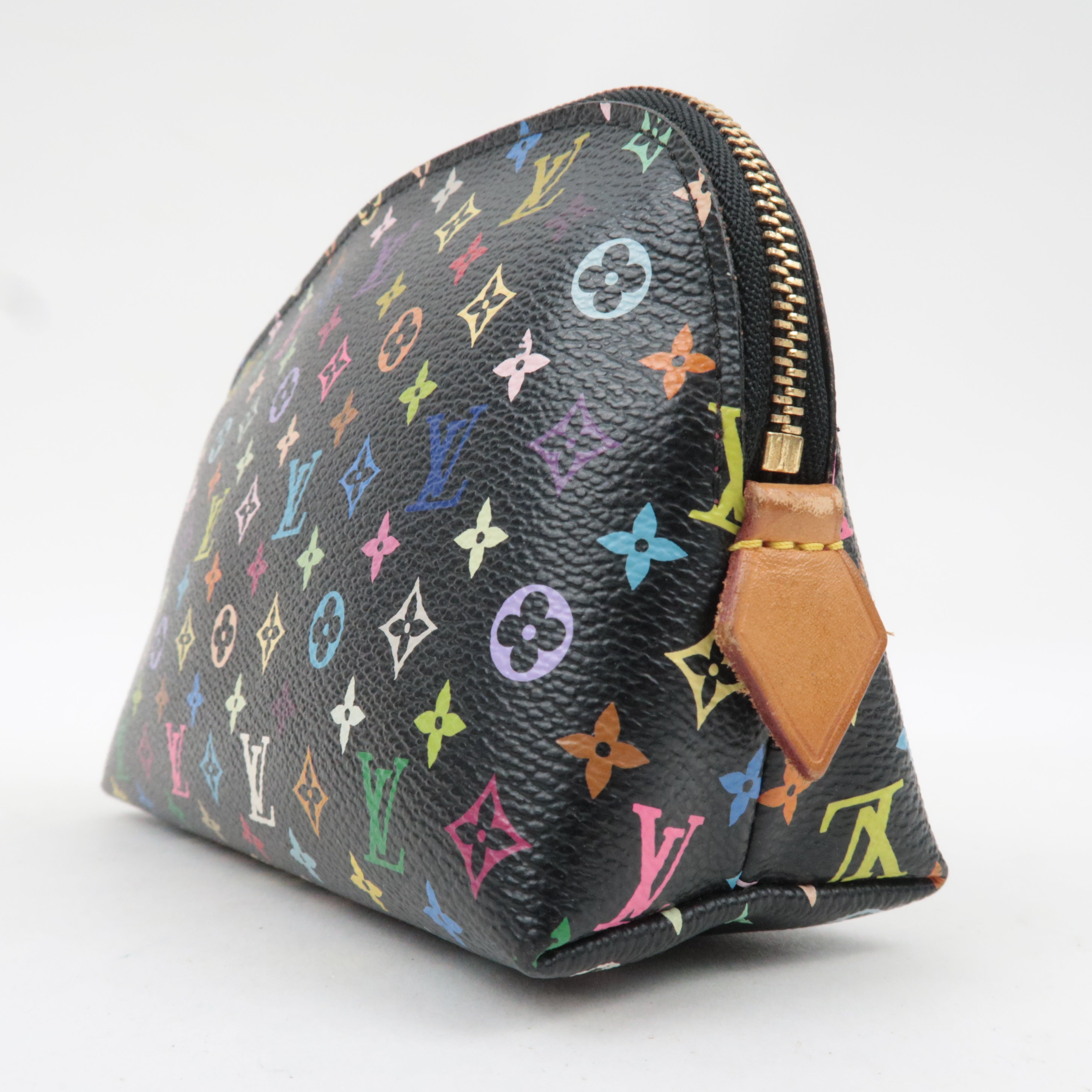Louis Vuitton Monogram Multicolore Pochette Cosmetic Pouch Noir Grunard M47355 CA4121