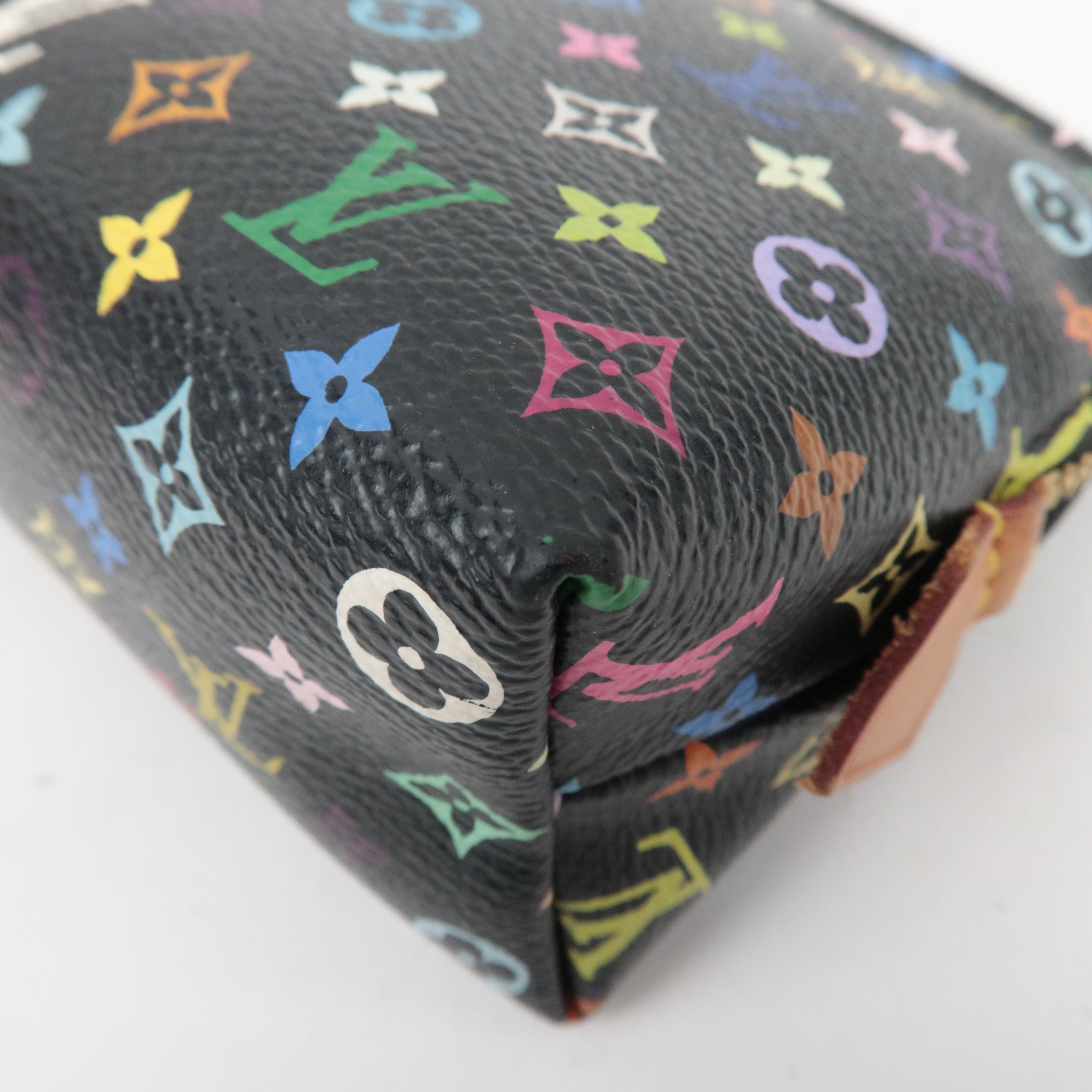 Louis Vuitton Monogram Multicolore Pochette Cosmetic Pouch Noir Grunard M47355 CA4121