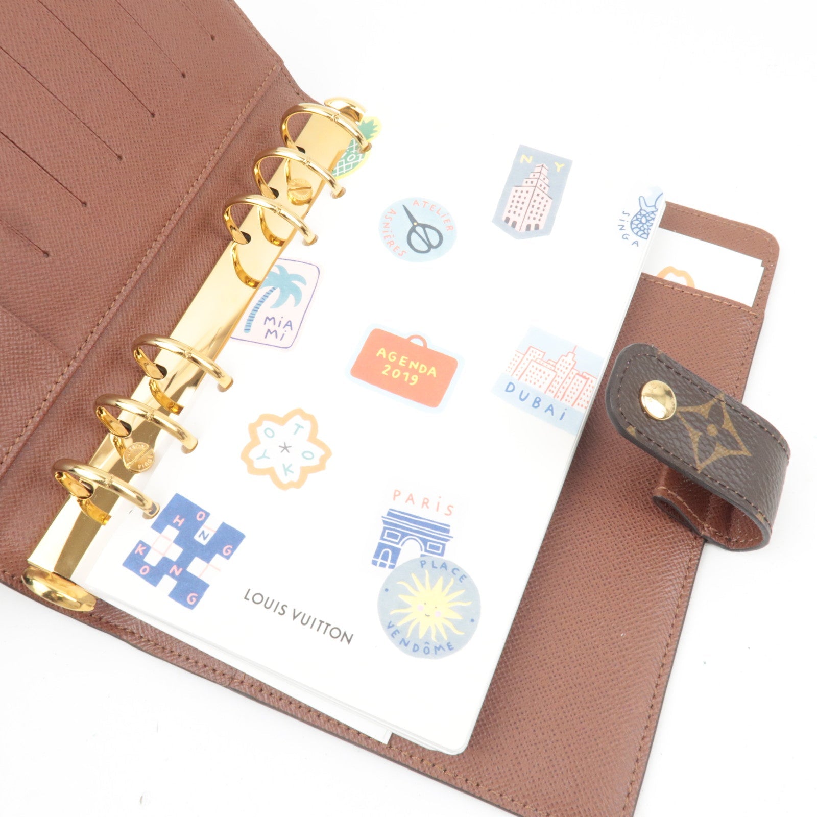 Louis Vuitton Monogram Agenda MM Planner Cover R20105 RA0198 *Some Refills