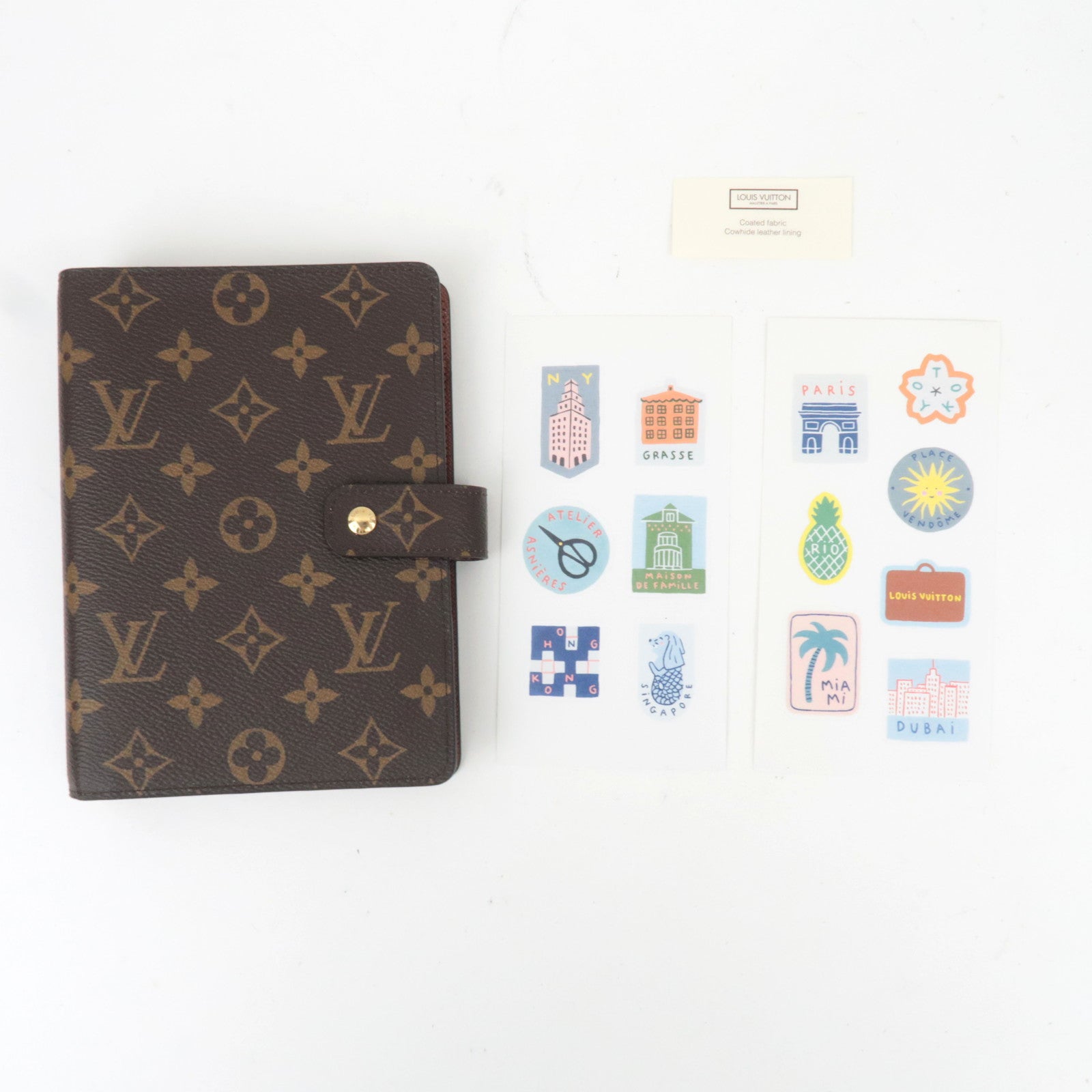 Louis Vuitton Monogram Agenda MM Planner Cover R20105 RA0198 *Some Refills