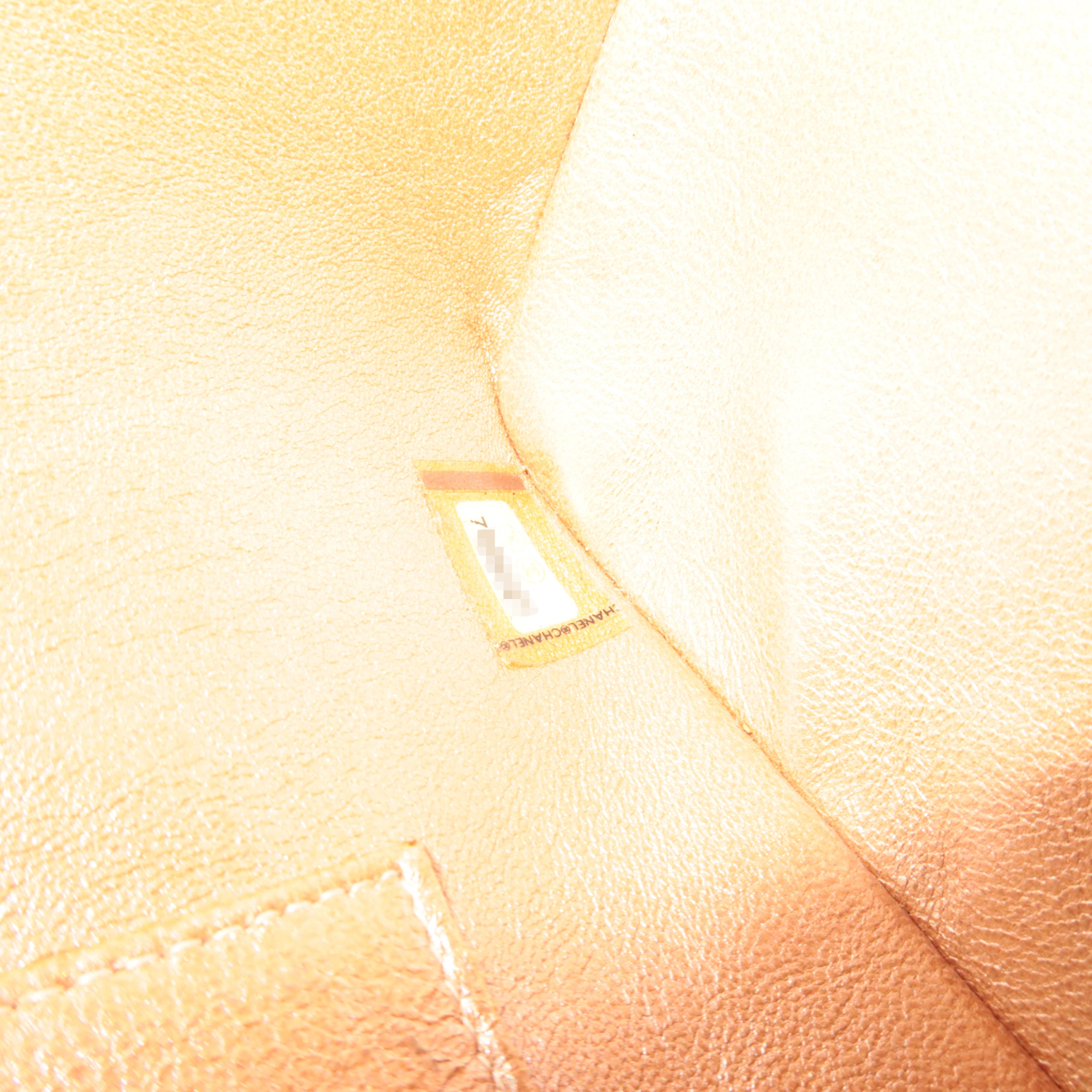 CHANEL Coco Mark Medallion Tote Bag Lambskin Champagne A01804 7505327 *G card, Dust bag