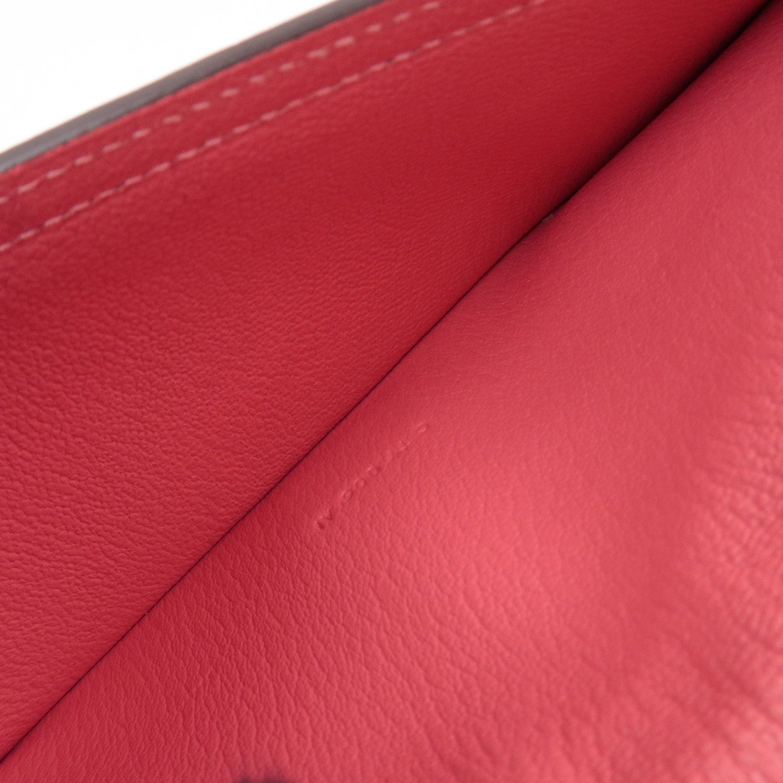 HERMES Bearn Soufflet Chevre Bifold Long Wallet C Stamp (2018) Rose Azalea Silver HDW *Box