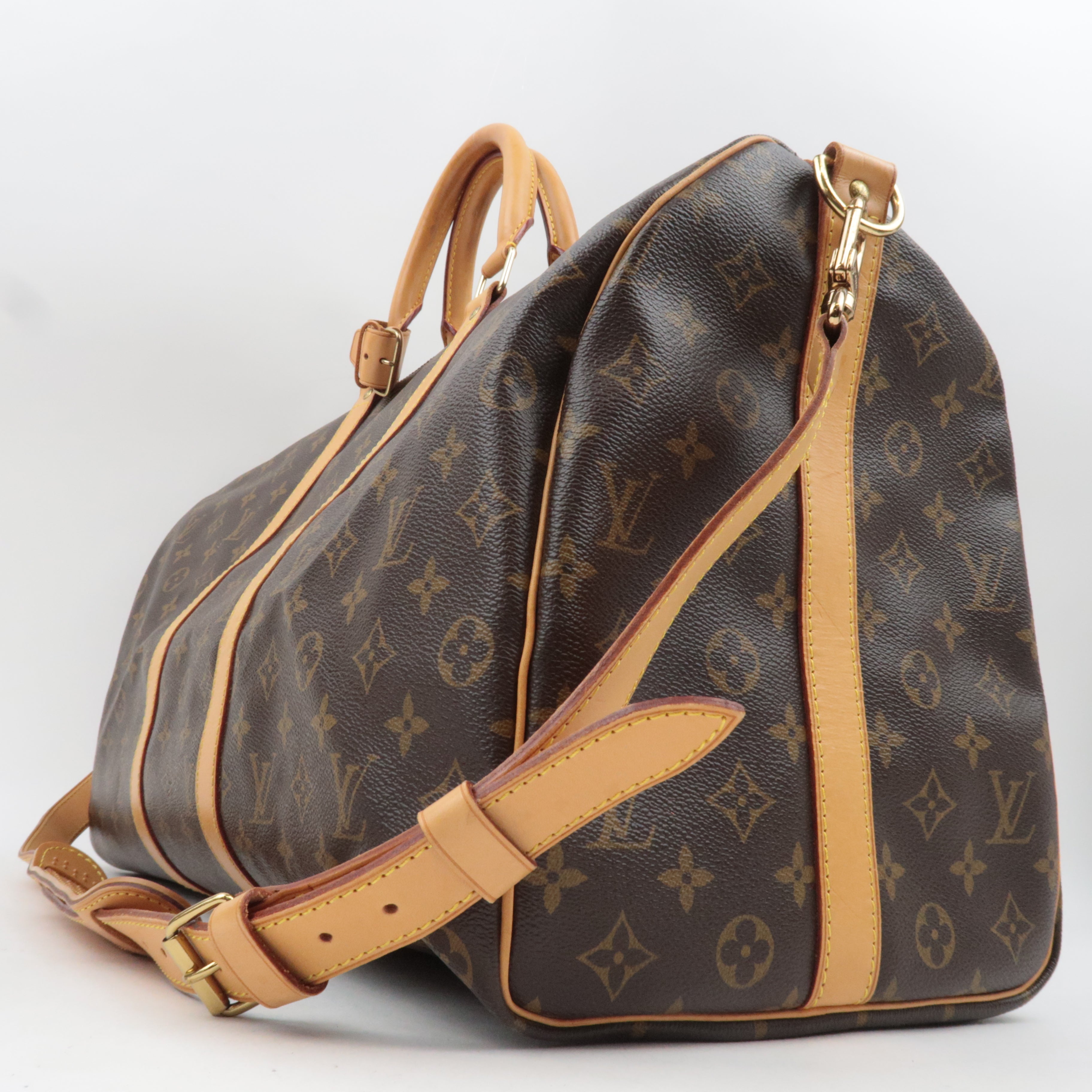 Louis Vuitton Monogram Keepall Bandouliere 50 Travel Bag M41416 MB1024 *Strap, Poignet