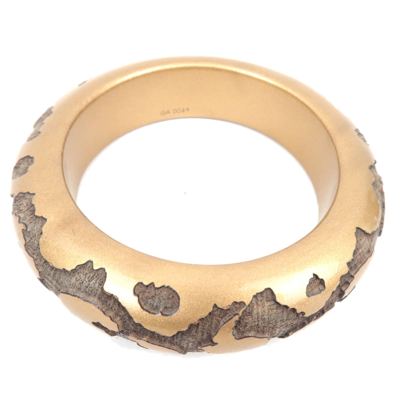 Louis Vuitton Bracelet Leo Monogram Wood Bangle Gold M65964 GA004983951