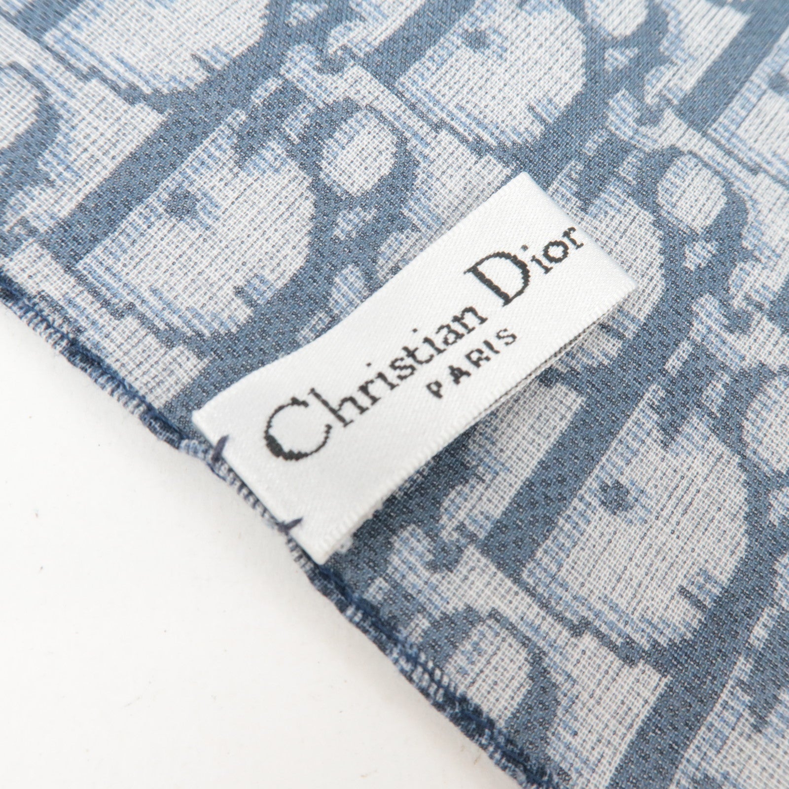 Christian Dior Trotter 100% Cotton Scarf Navy