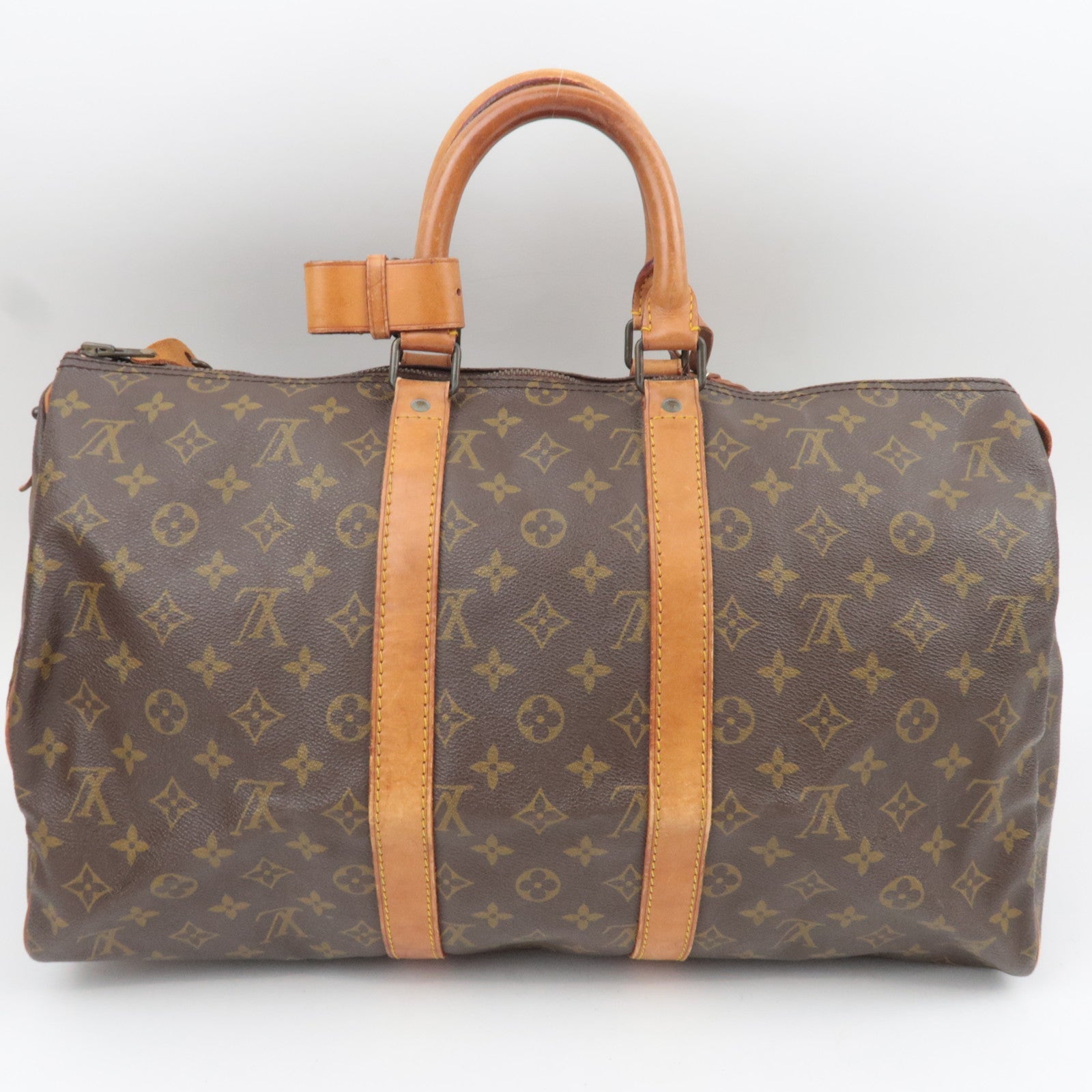 Louis Vuitton Monogram Keepall 45 Old Model Travel Bag M41428 VI873 *Name tag, Poignet, Lock
