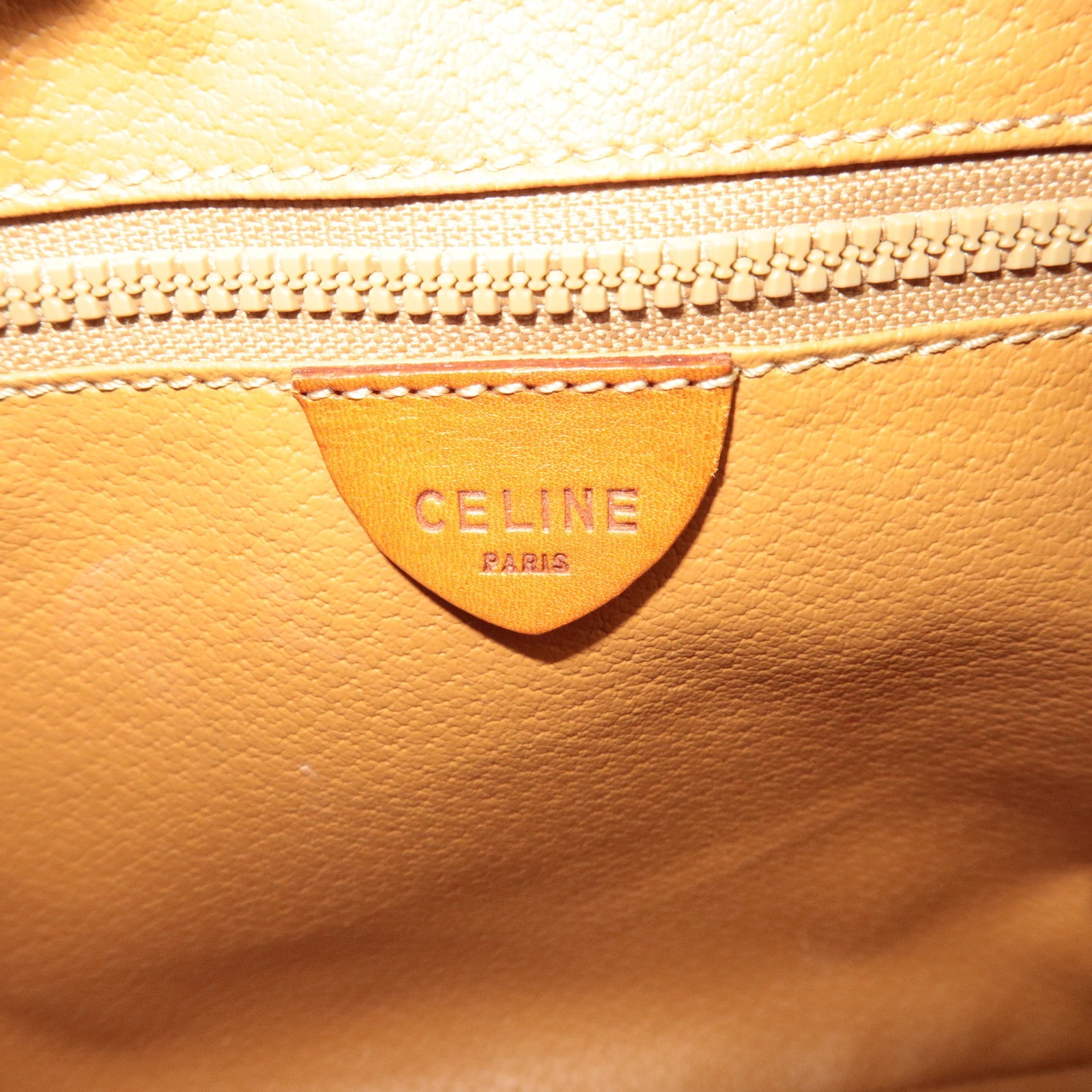 CELINE Macadam PVC Leather Shoulder Bag Brown