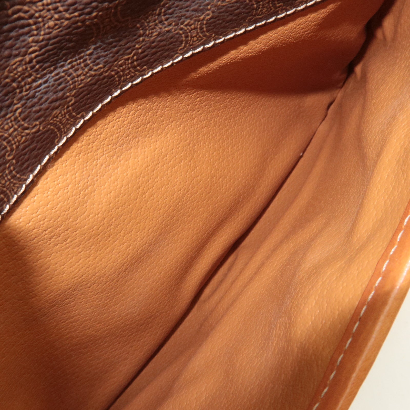 CELINE Macadam PVC Leather Shoulder Bag Brown