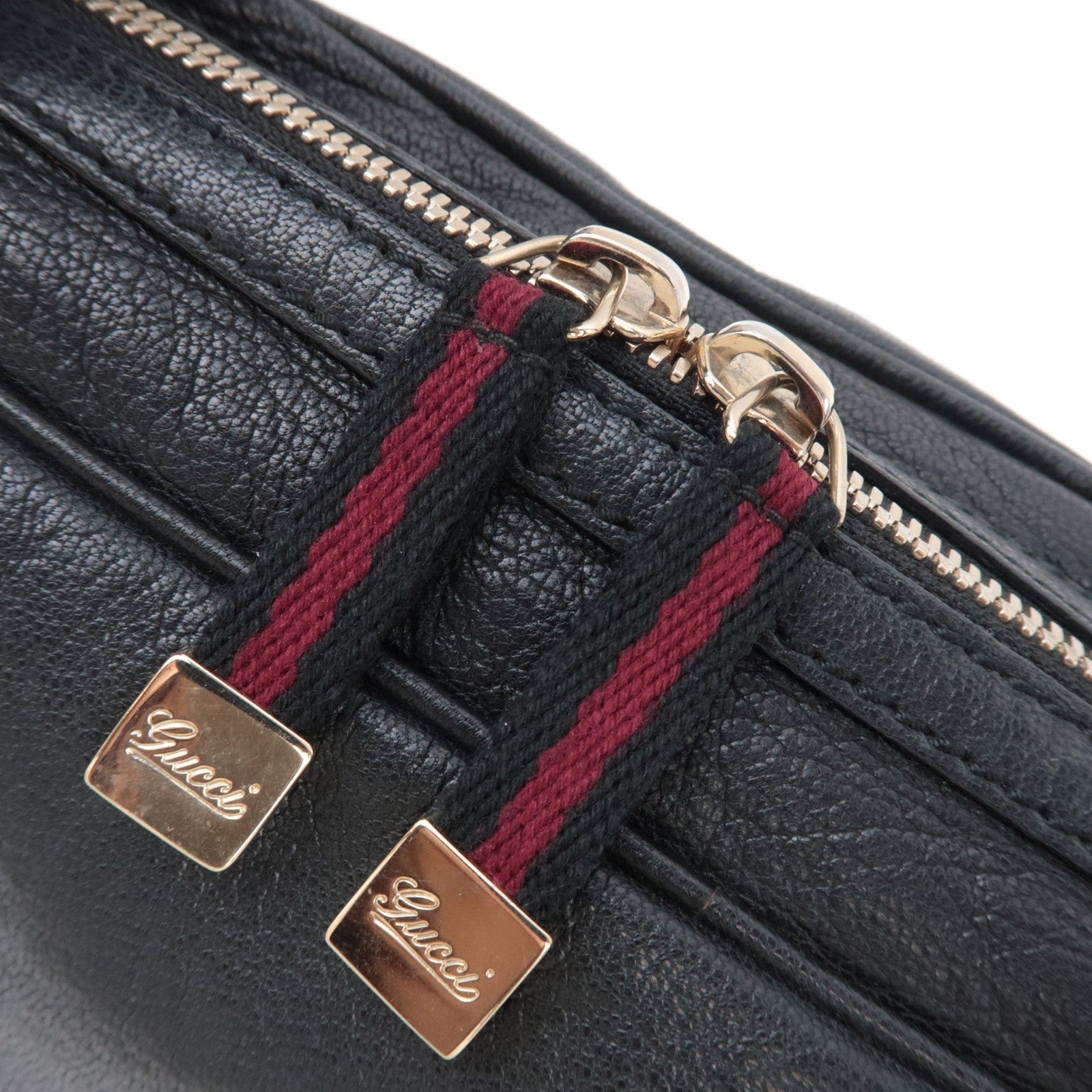 GUCCI Princy Leather Shoulder Bag Black 161720