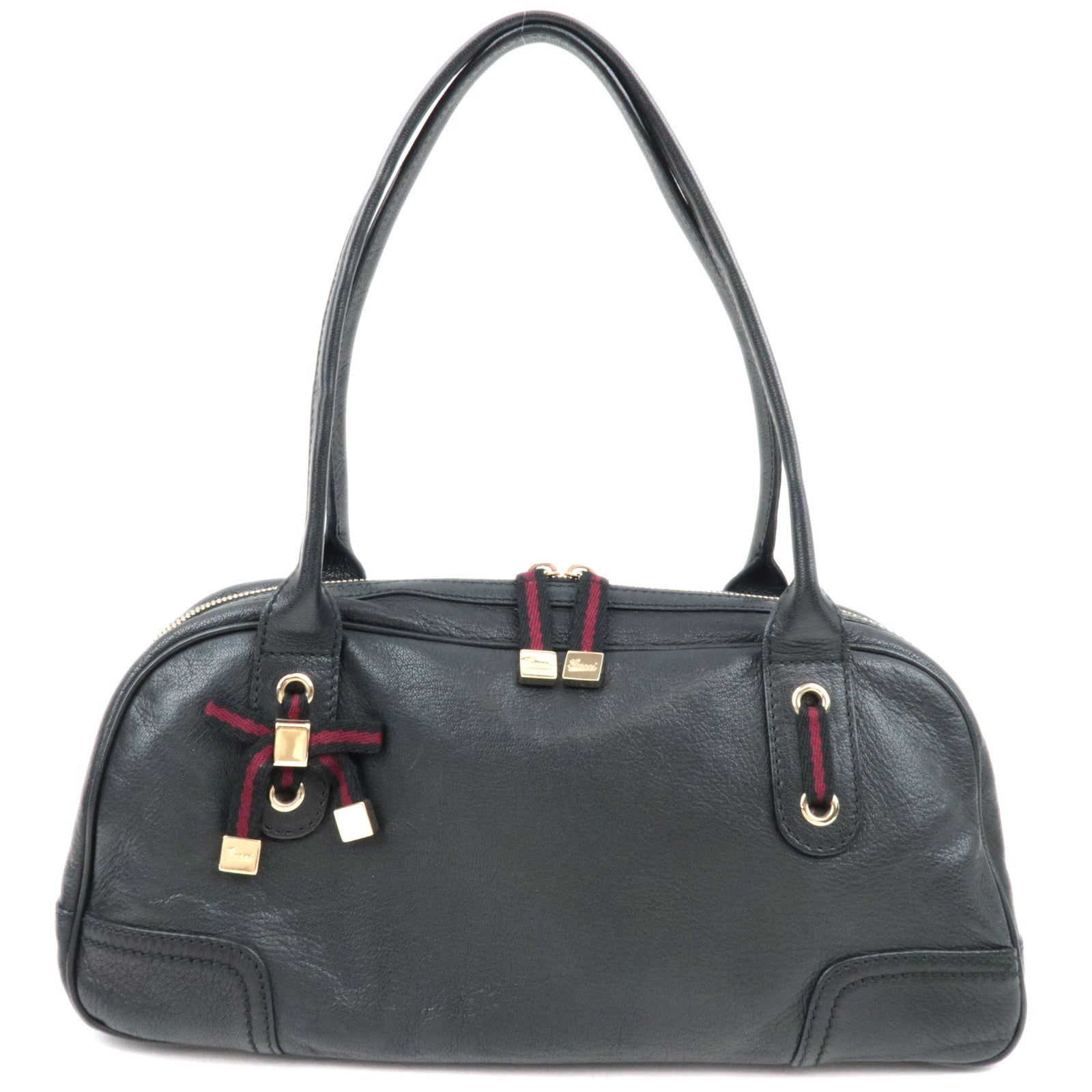 GUCCI Princy Leather Shoulder Bag Black 16172083986