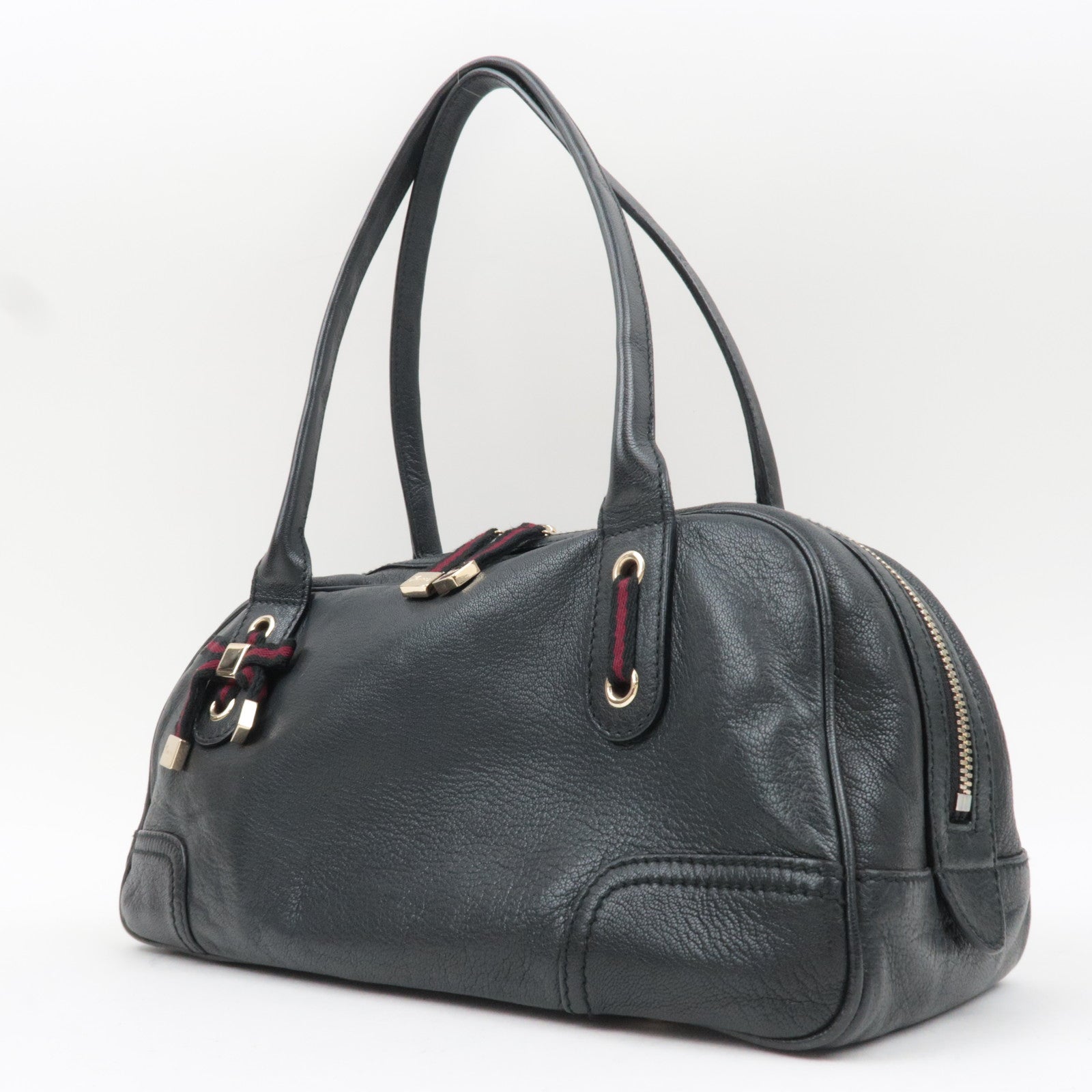 GUCCI Princy Leather Shoulder Bag Black 161720