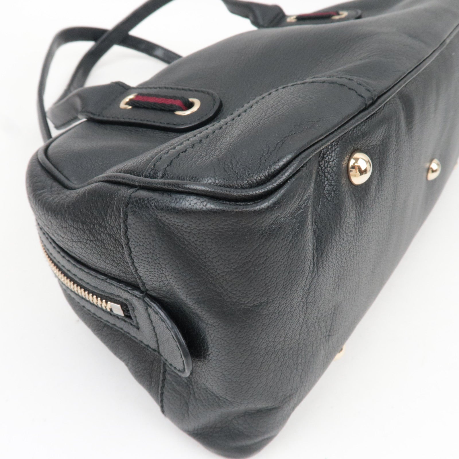 GUCCI Princy Leather Shoulder Bag Black 161720