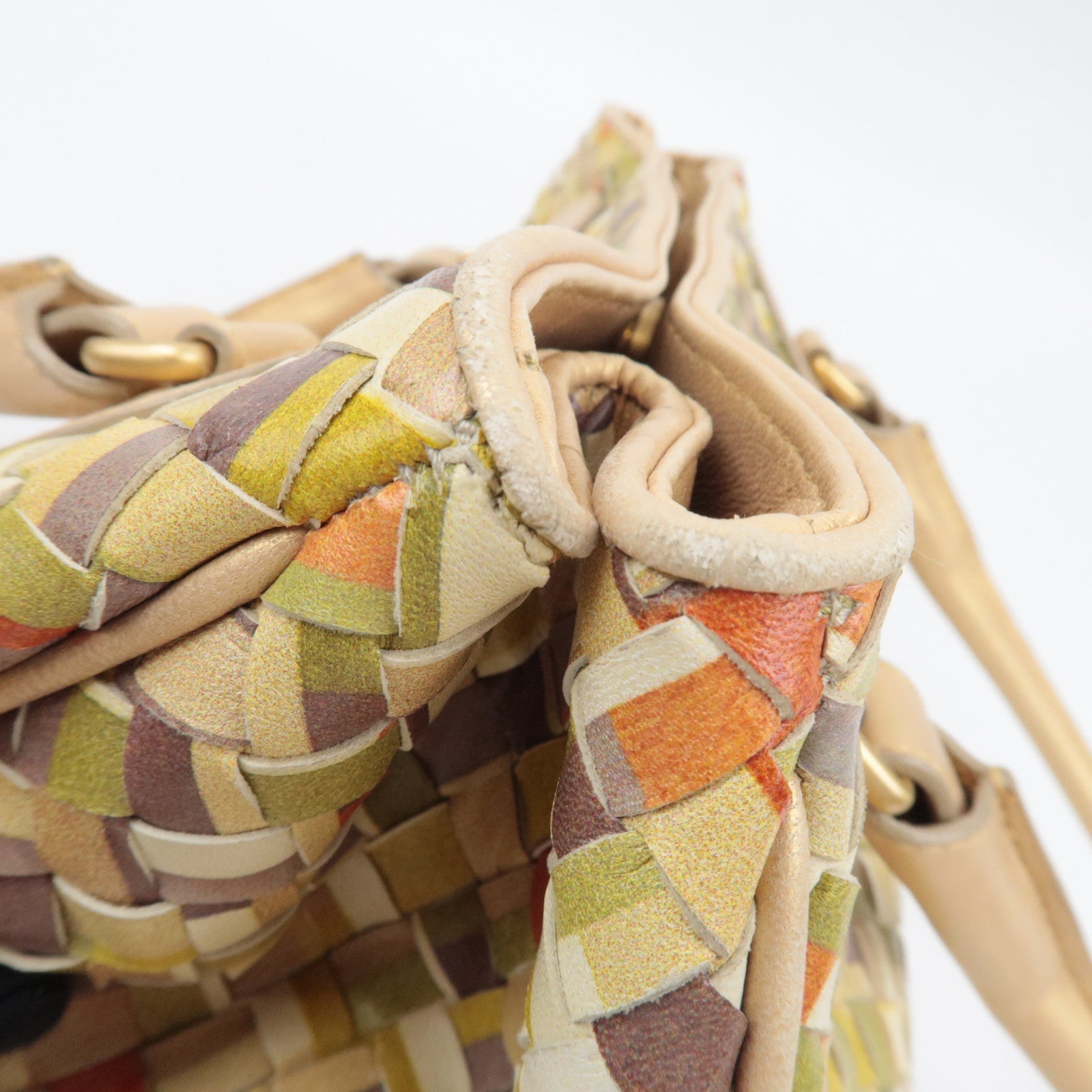 BOTTEGA VENETA Intrecciato Leather Tote Bag Multicolor 142484