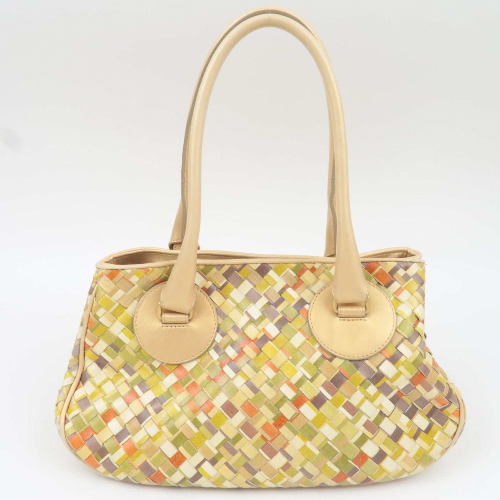 BOTTEGA VENETA Intrecciato Leather Tote Bag Multicolor 142484