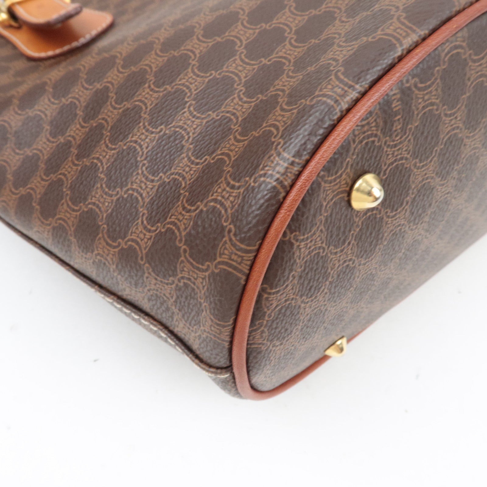 CELINE Macadam PVC Leather Tote Bag Brown