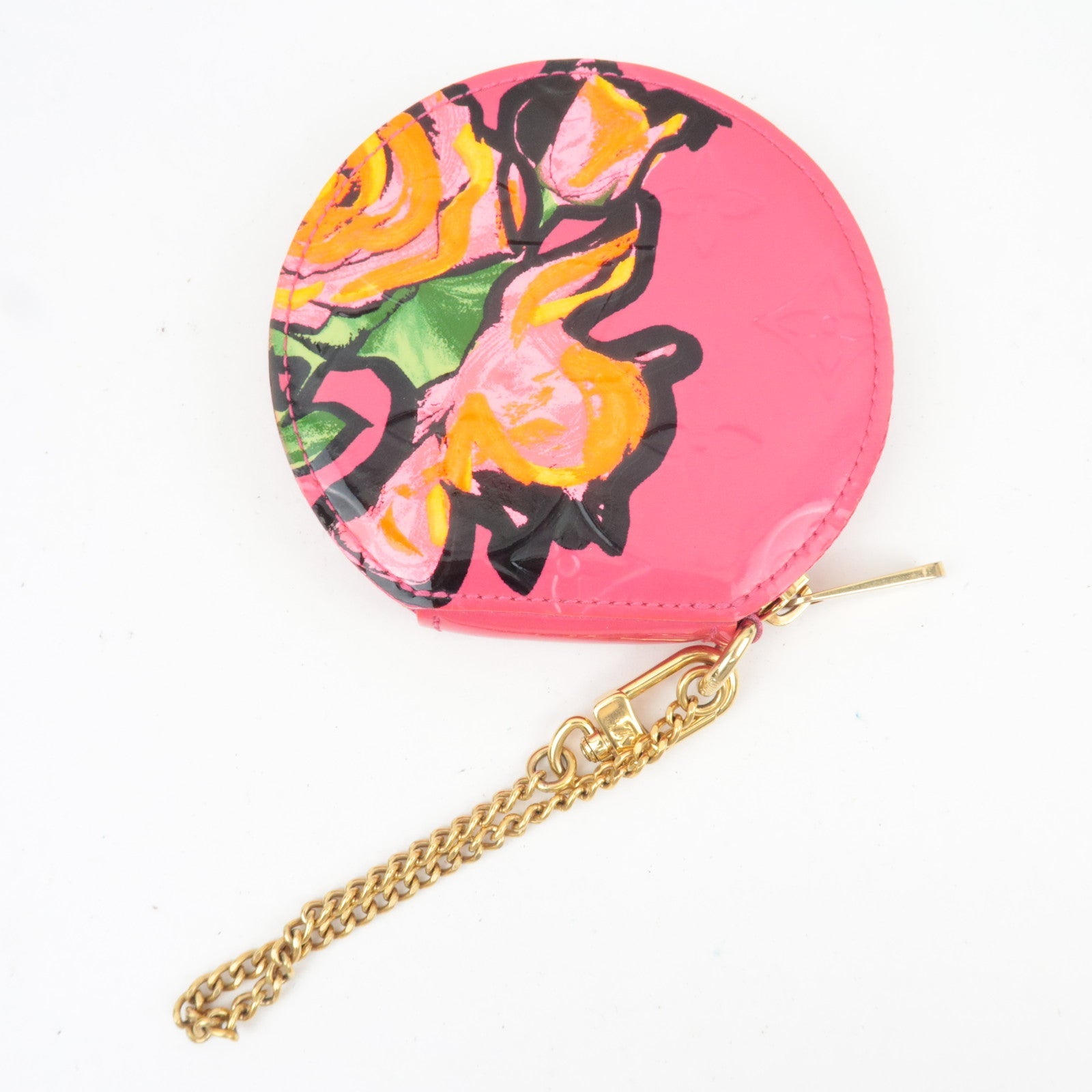 Louis Vuitton Monogram Vernis Rose Porte Monnaie Chapeau Coin Case Rose Pop M93690 SP1009