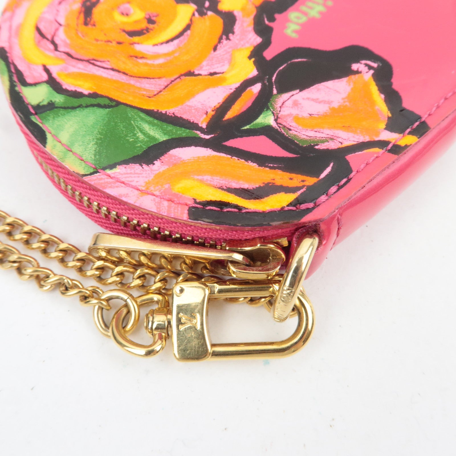 Louis Vuitton Monogram Vernis Rose Porte Monnaie Chapeau Coin Case Rose Pop M93690 SP1009