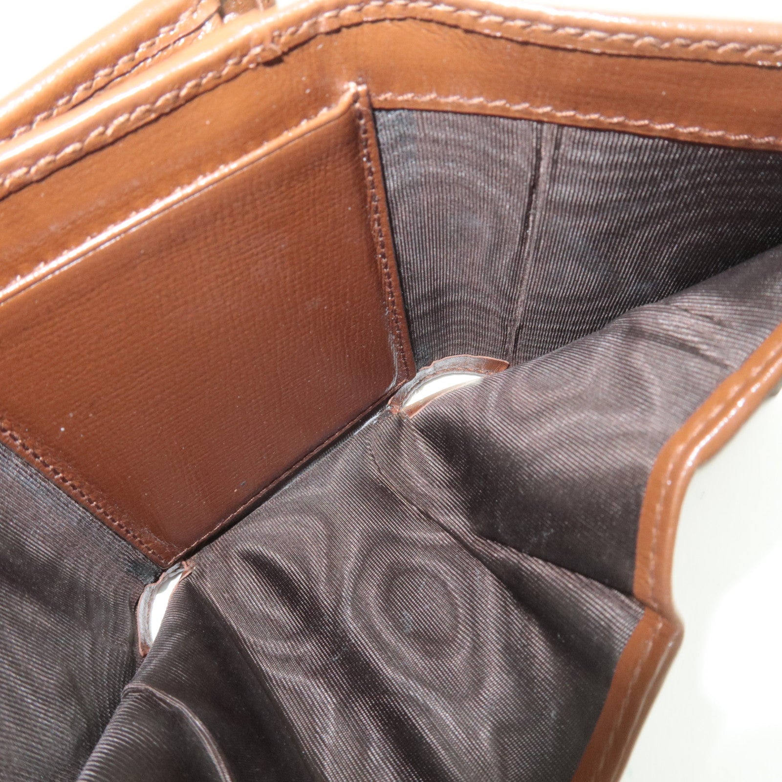 GUCCI Horsebit GG Supreme Leather Trifold Wallet Beige Brown 644462