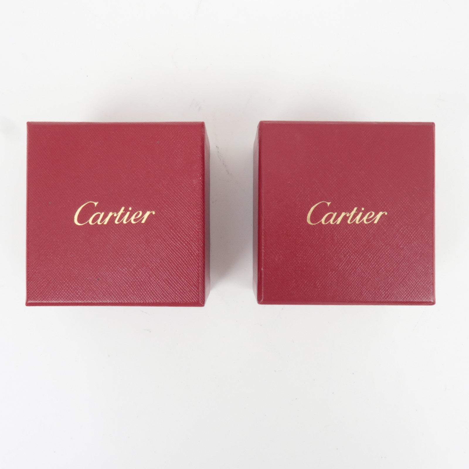 Cartier Set of 2 Jewelry Box for Rings Red Black