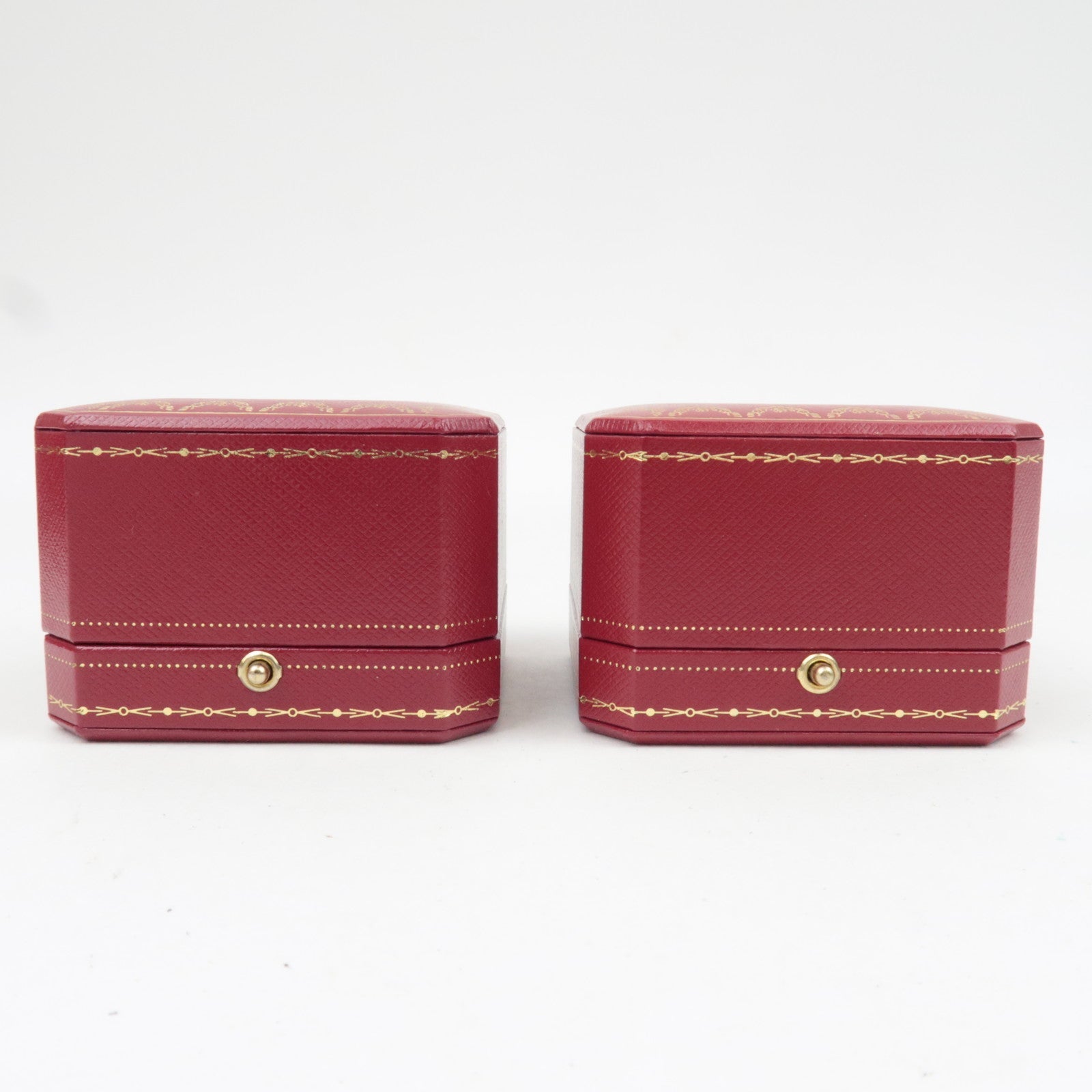 Cartier Set of 2 Jewelry Box for Rings Red Black