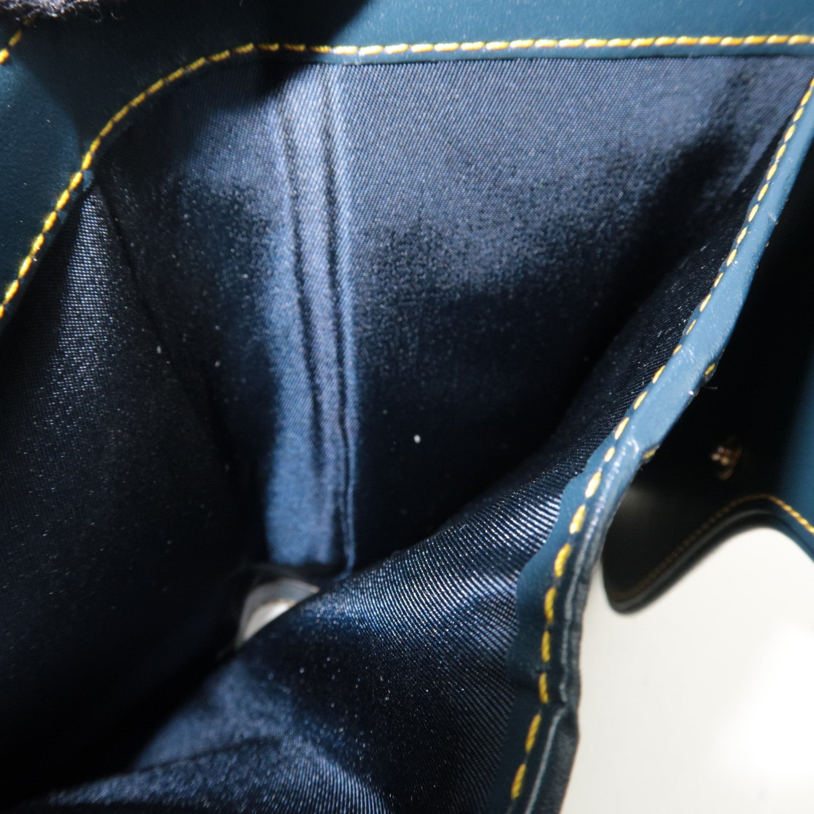 Christian Dior Trotter Canvas Leather Tri-Fold Long Wallet Navy *Box, Dust bag, G card