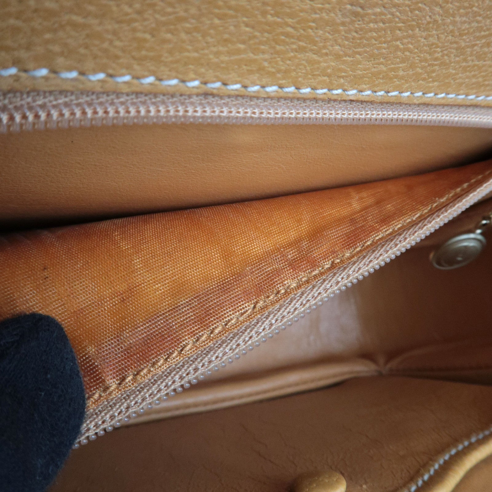 GUCCI Bamboo 2Way Leather Shoulder Bag Beige 000.1014.0188 *Strap