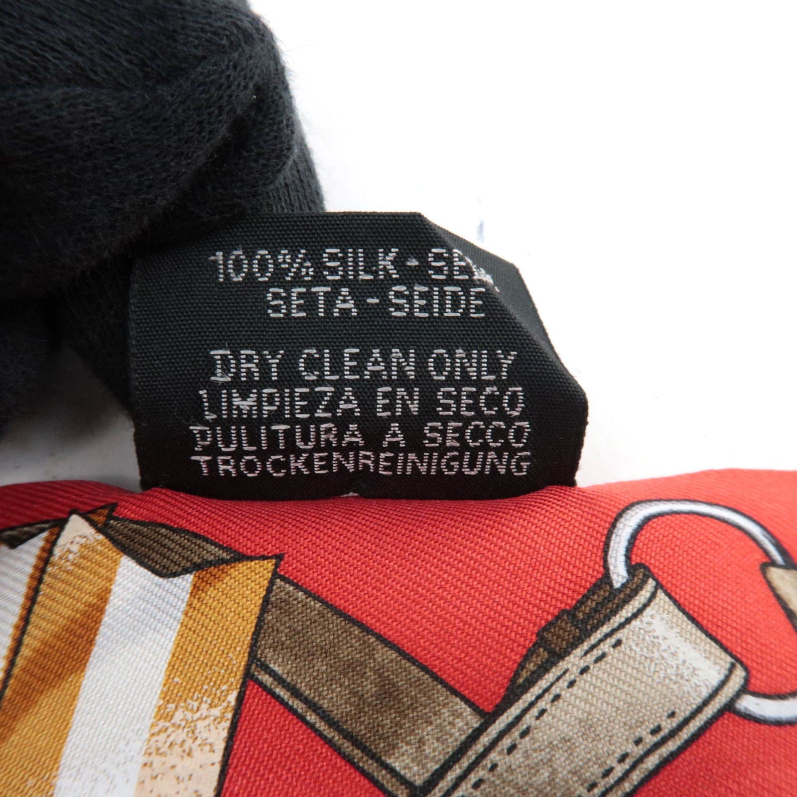 HERMES Twilly Scarf Jumping 100% Silk Red