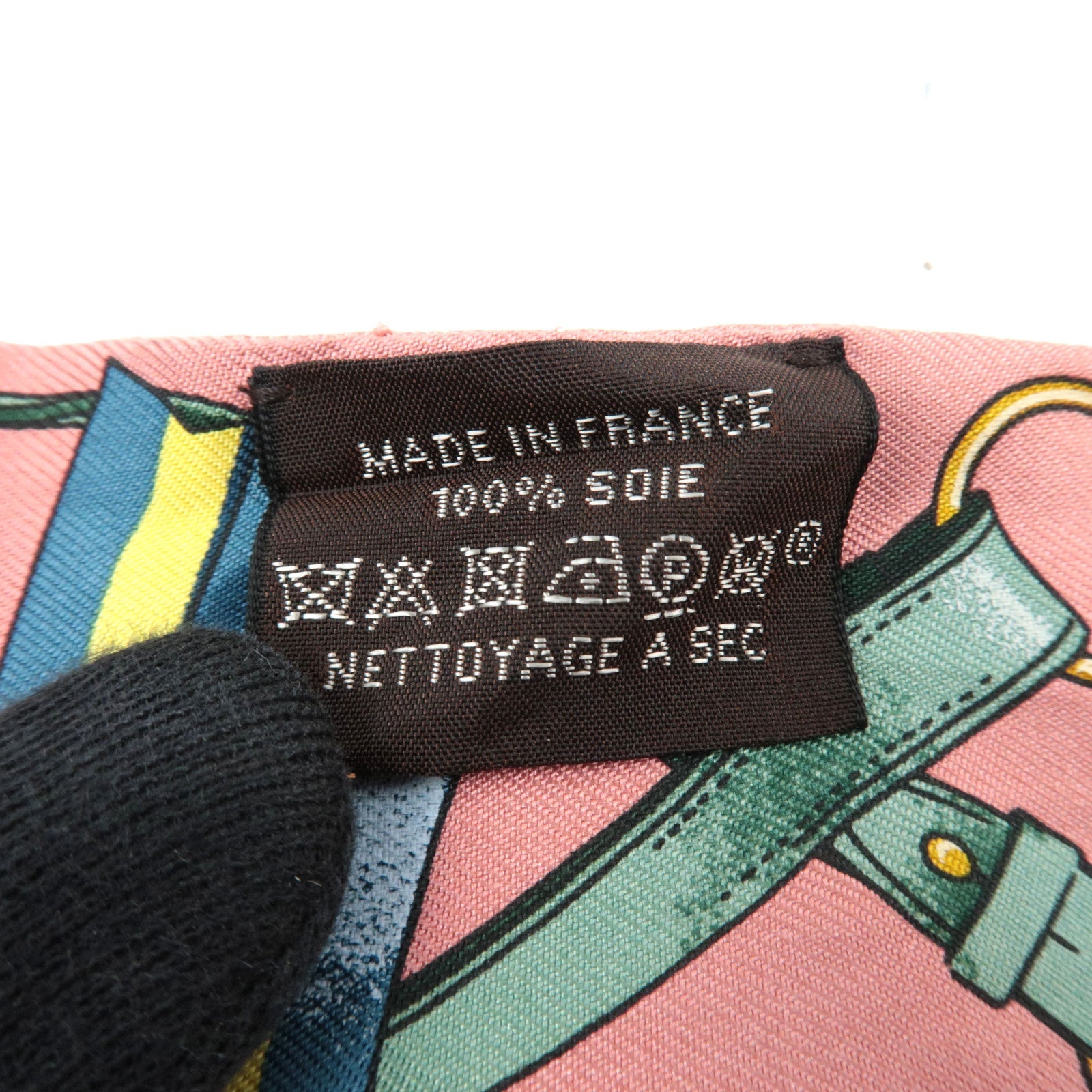 HERMES Twilly Scarf Jumping 100% Silk Pink