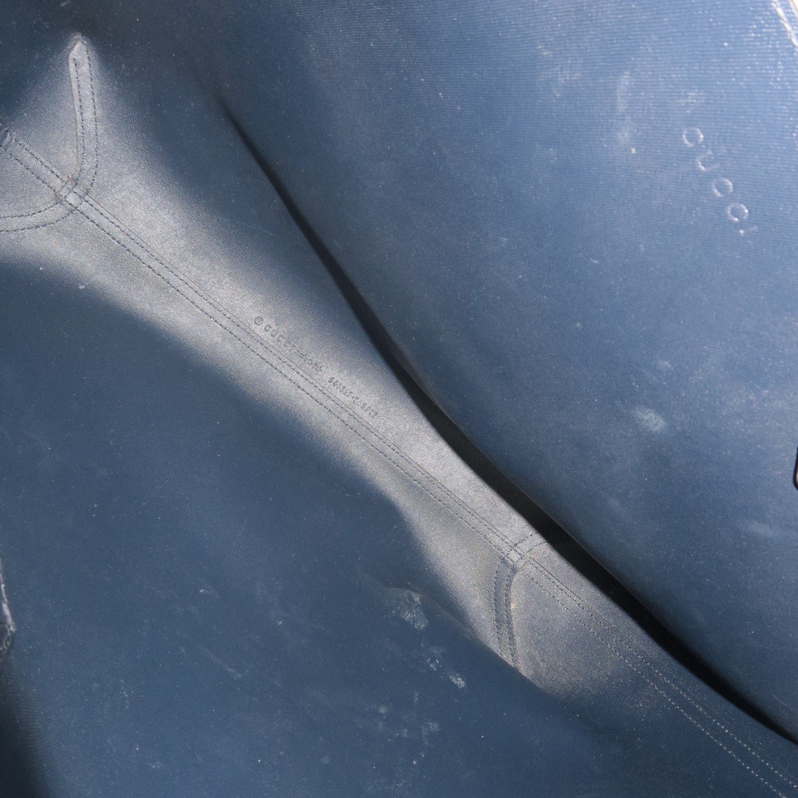 GUCCI GG Blooms GG Supreme Leather Reversible Tote Bag Beige Blue 546317 *Name tag