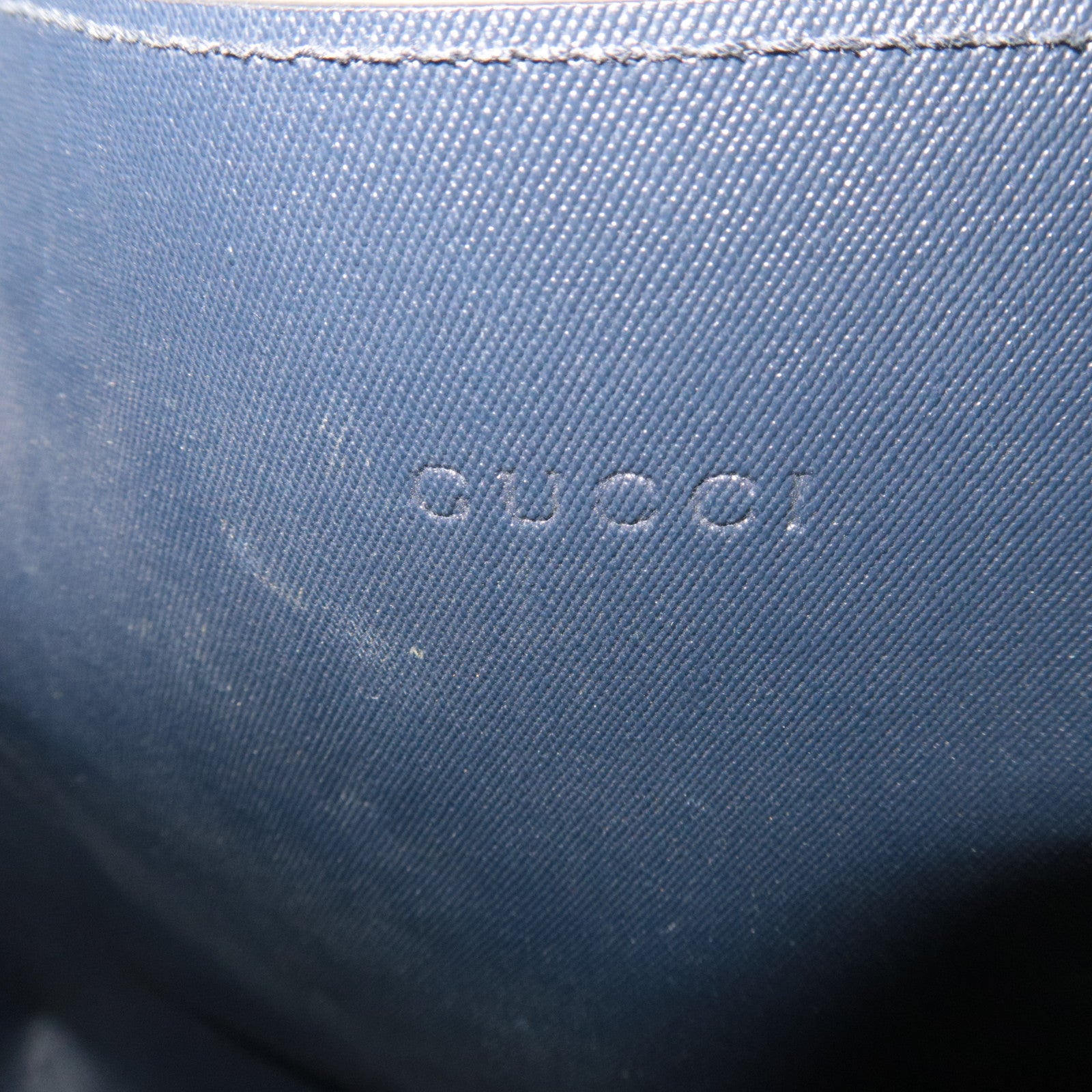 GUCCI GG Blooms GG Supreme Leather Reversible Tote Bag Beige Blue 546317 *Name tag