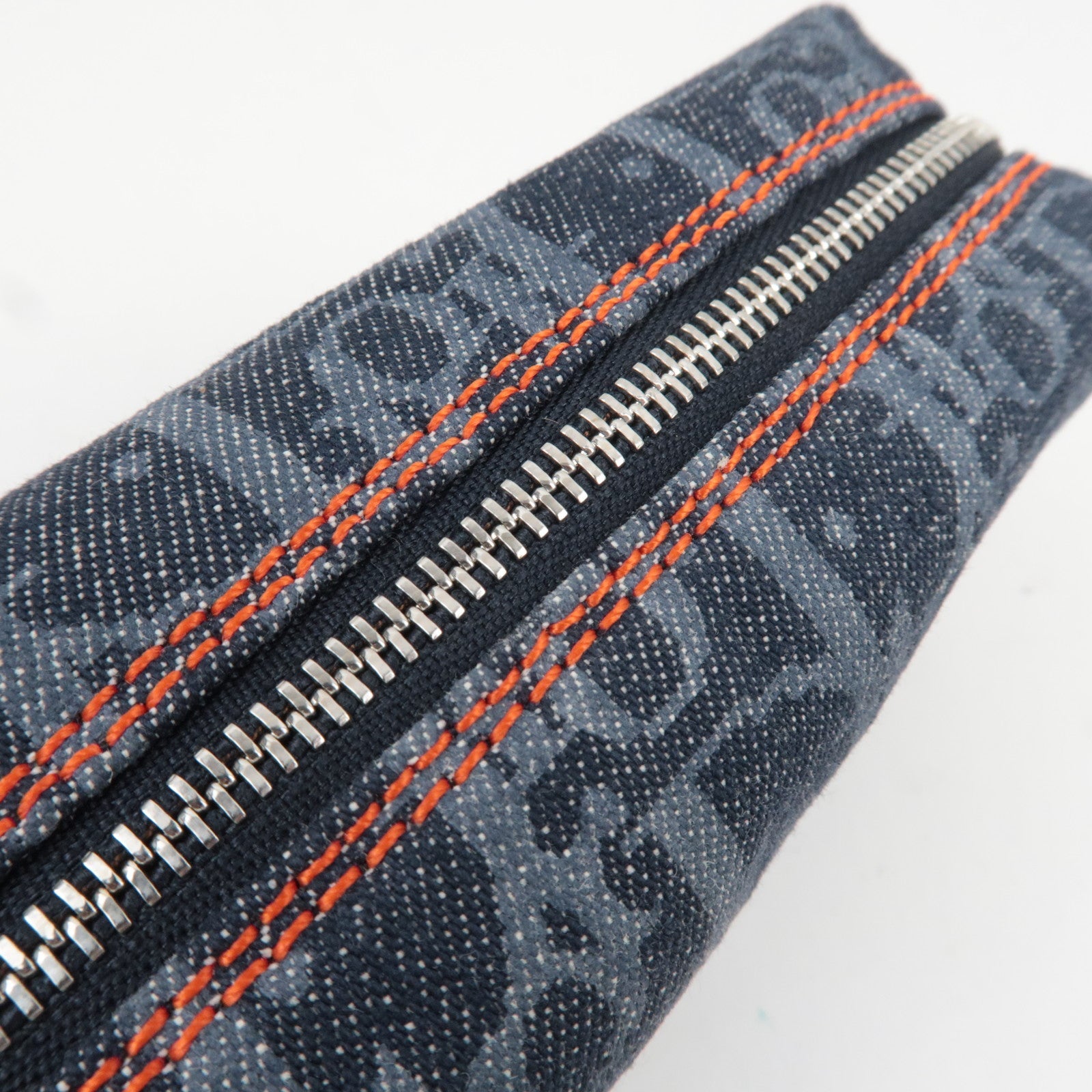 Christian Dior Trotter Flight Cosmetic Pouch Denim Navy