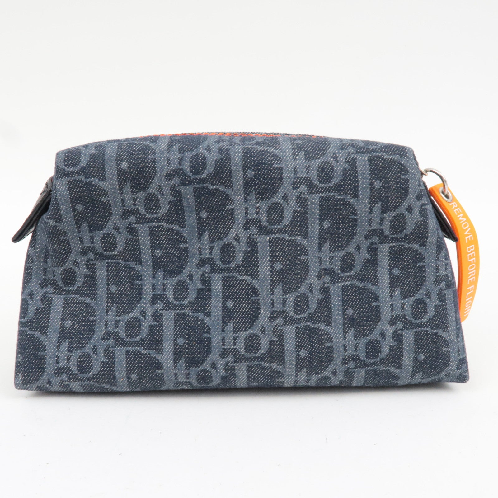 Christian Dior Trotter Flight Cosmetic Pouch Denim Navy