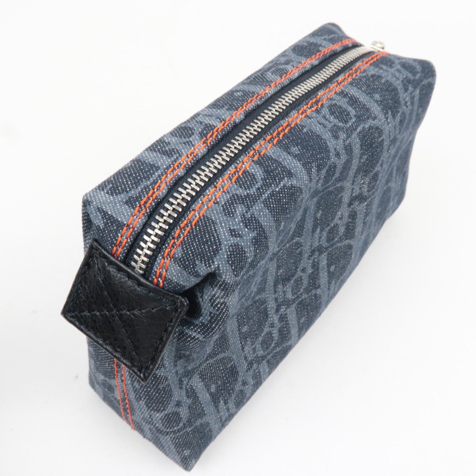 Christian Dior Trotter Flight Cosmetic Pouch Denim Navy