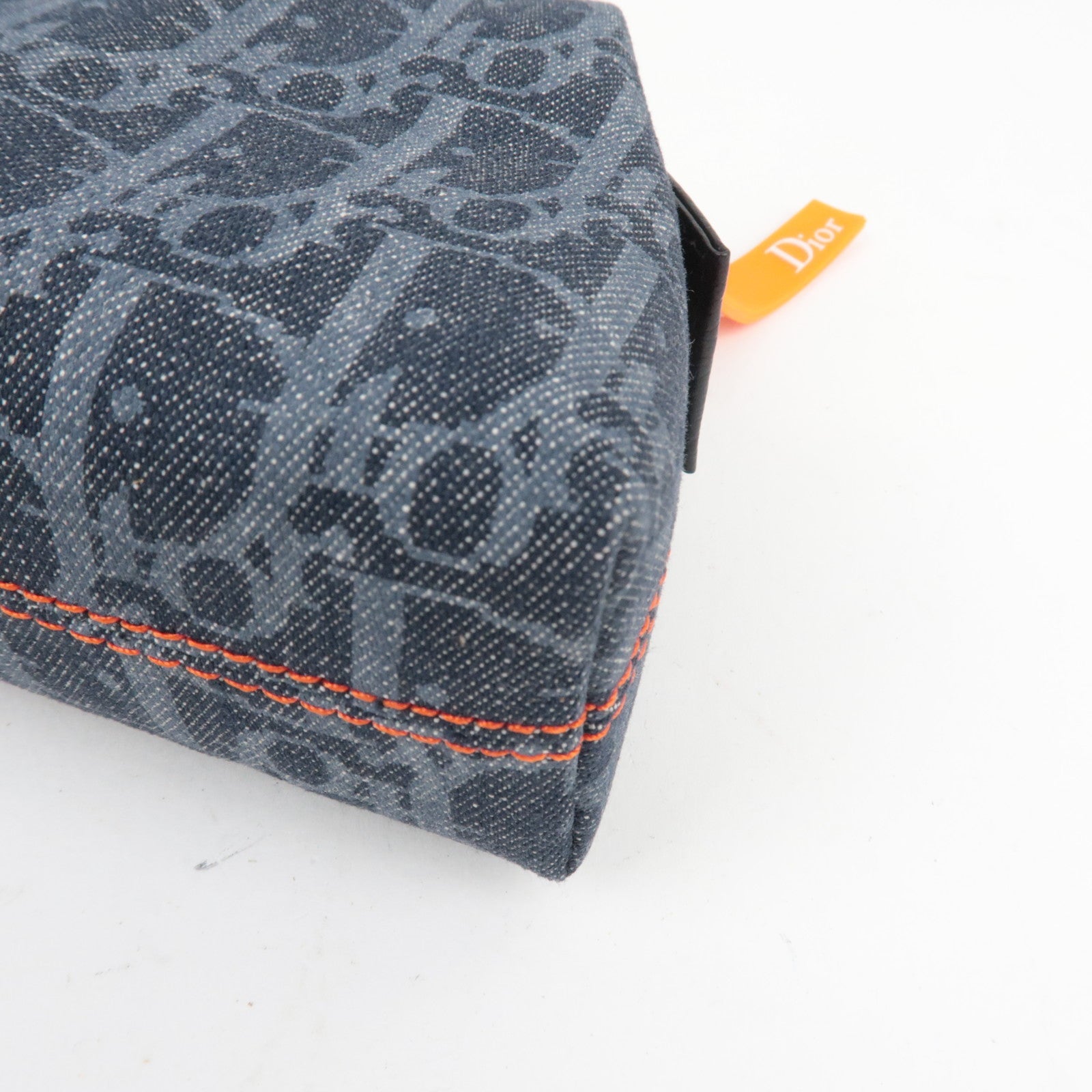 Christian Dior Trotter Flight Cosmetic Pouch Denim Navy