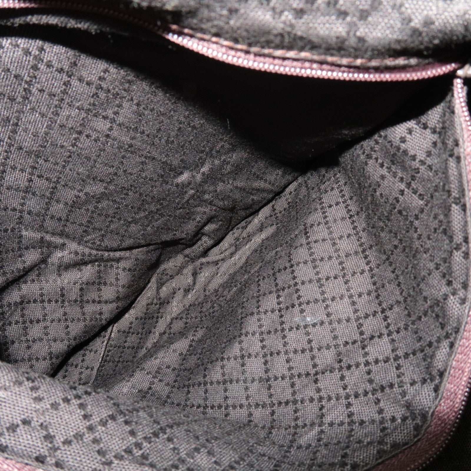 GUCCI Bamboo Nylon Canvas Patent Handbag Brown 002.2854.0412.5