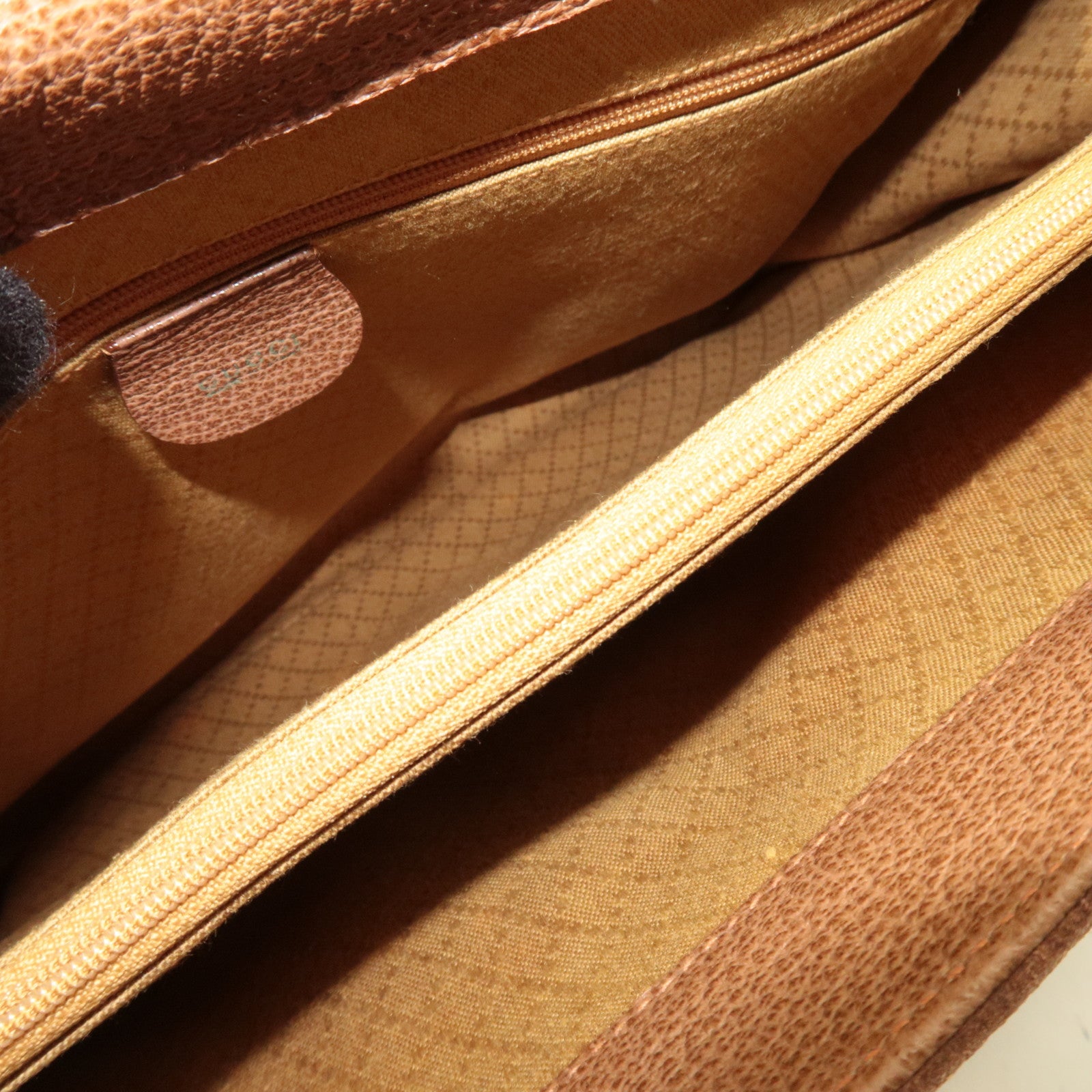 GUCCI Bamboo Suede Leather Handbag Brown 002.2855.0322.0