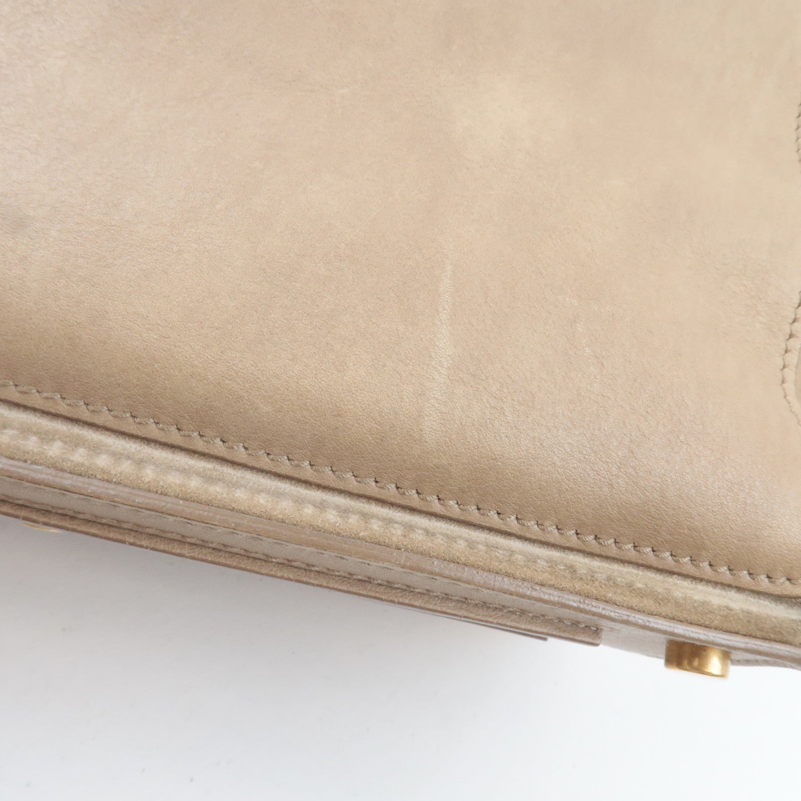 SAINT LAURENT YSL Muse Two Leather Suede Handbag Beige 197149