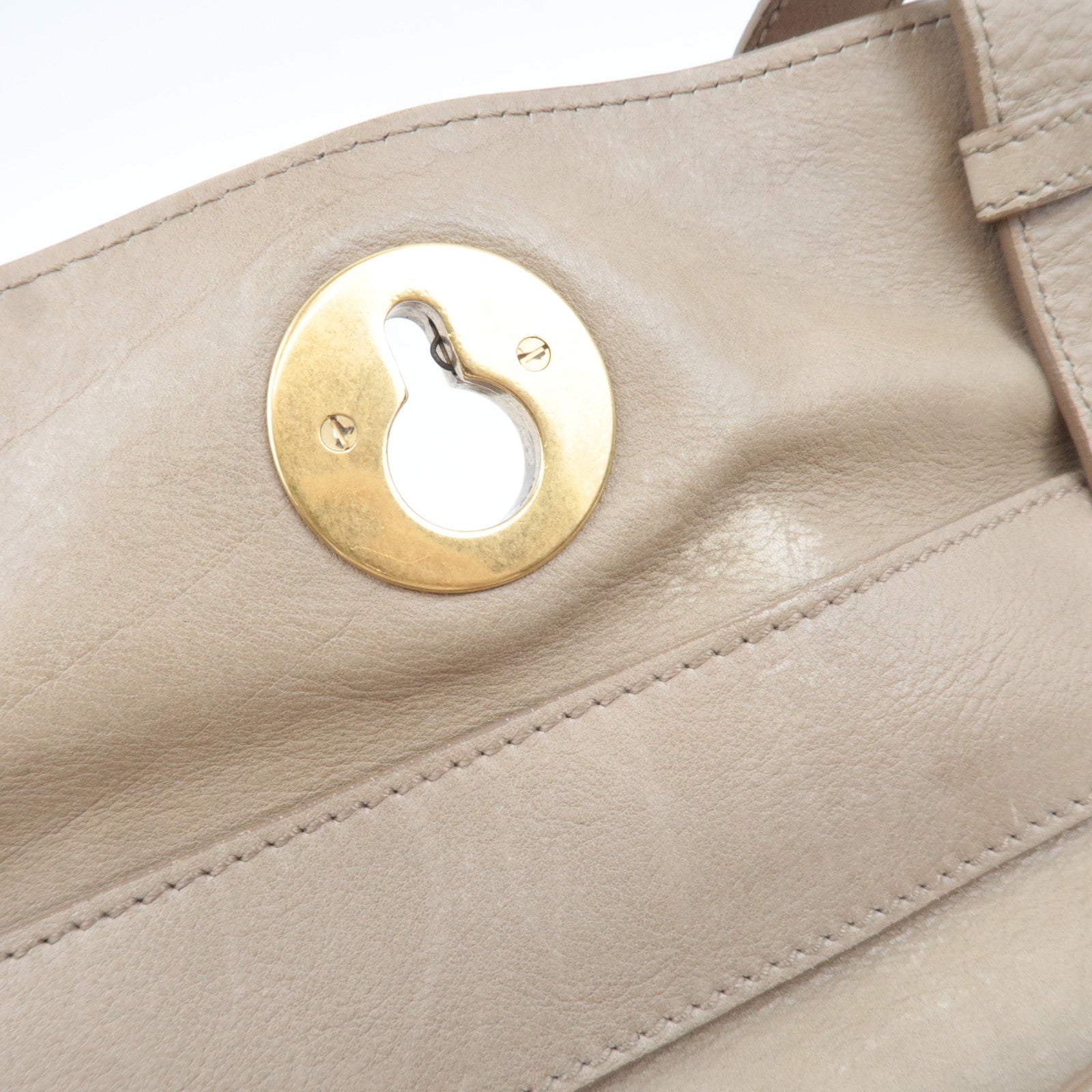 SAINT LAURENT YSL Muse Two Leather Suede Handbag Beige 197149