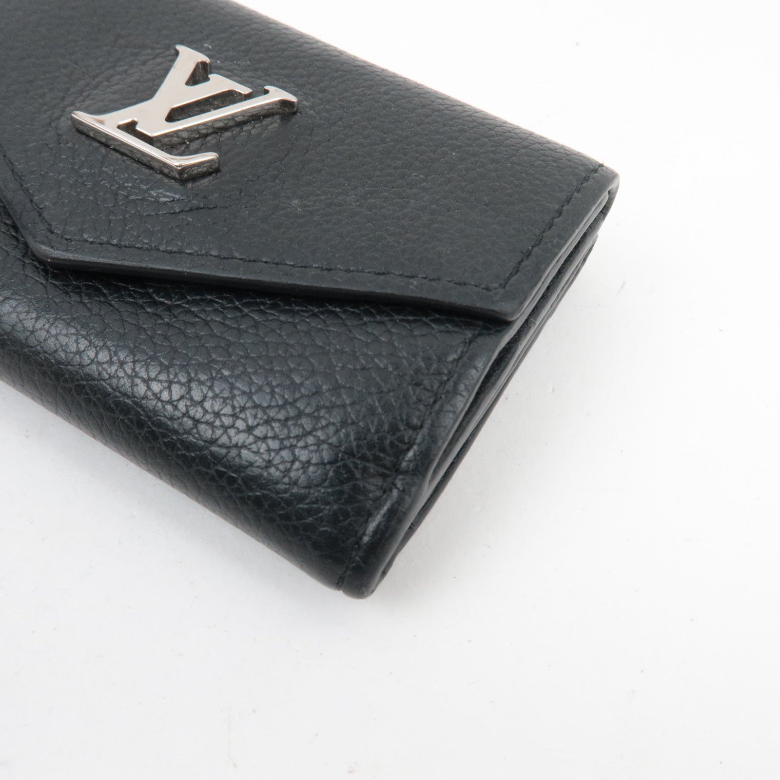 Louis Vuitton Portefeuille Lock Mini Mini Wallet Leather Noir M63921 UB1119