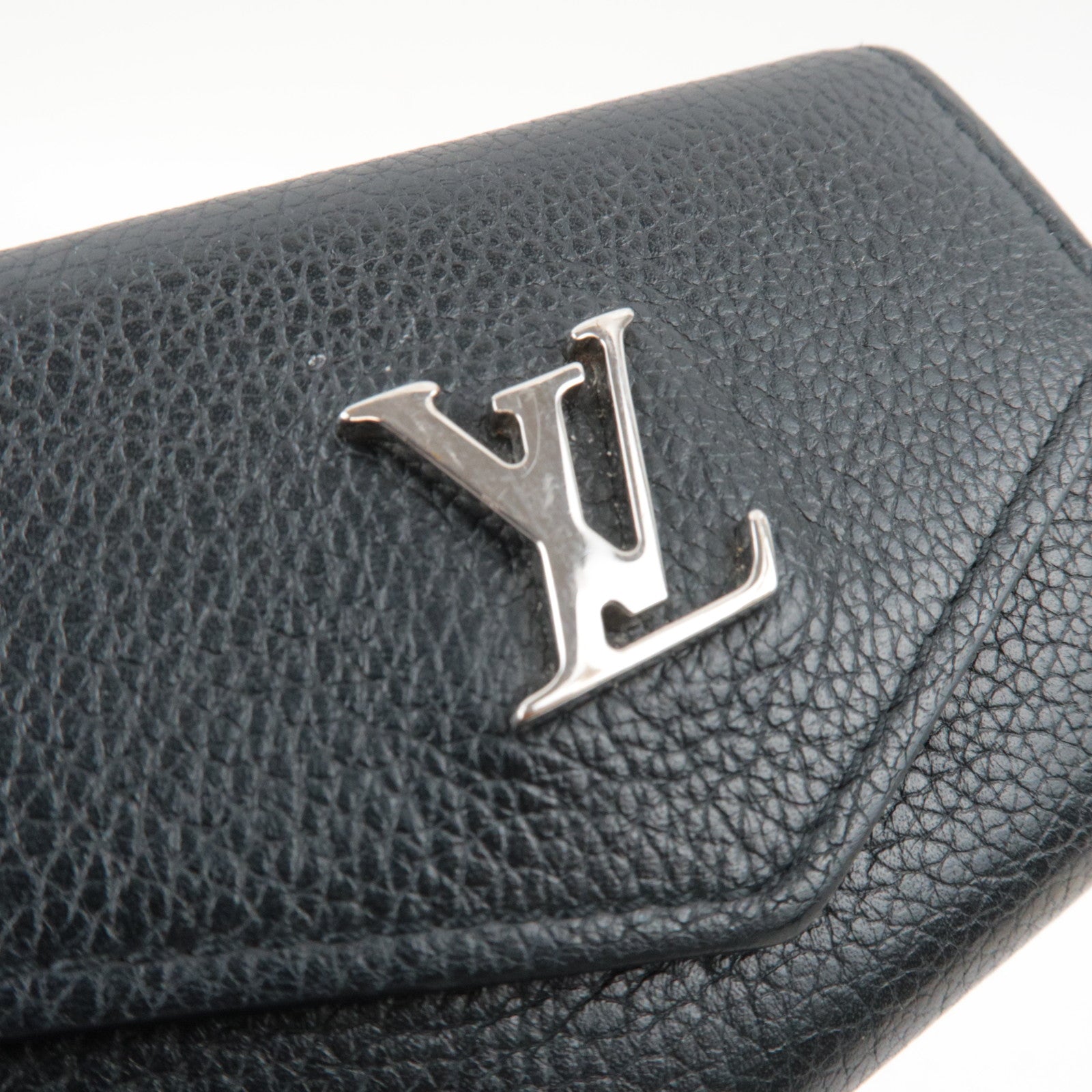 Louis Vuitton Portefeuille Lock Mini Mini Wallet Leather Noir M63921 UB1119