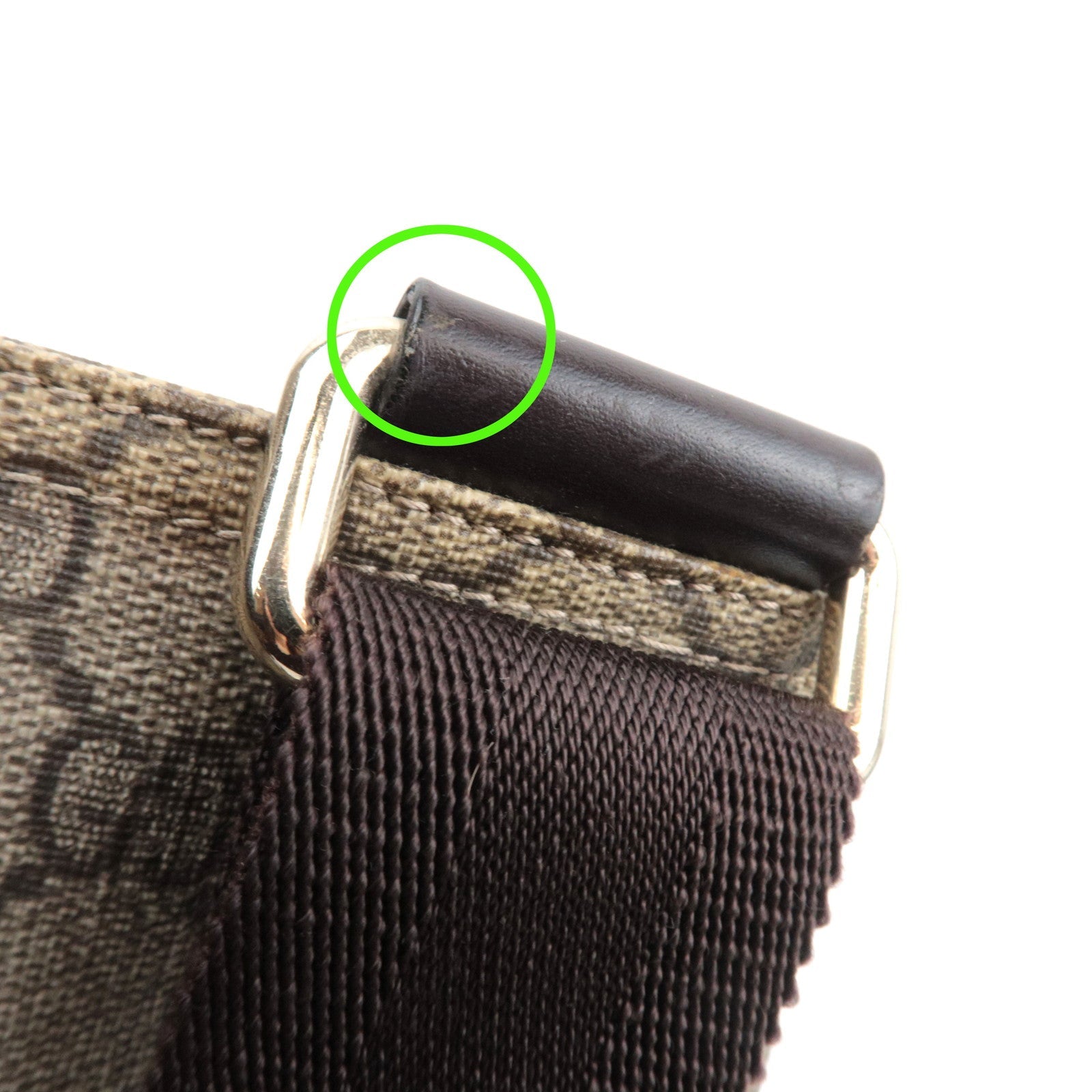 GUCCI Shoulder Bag GG Supreme Leather Beige Brown 201446